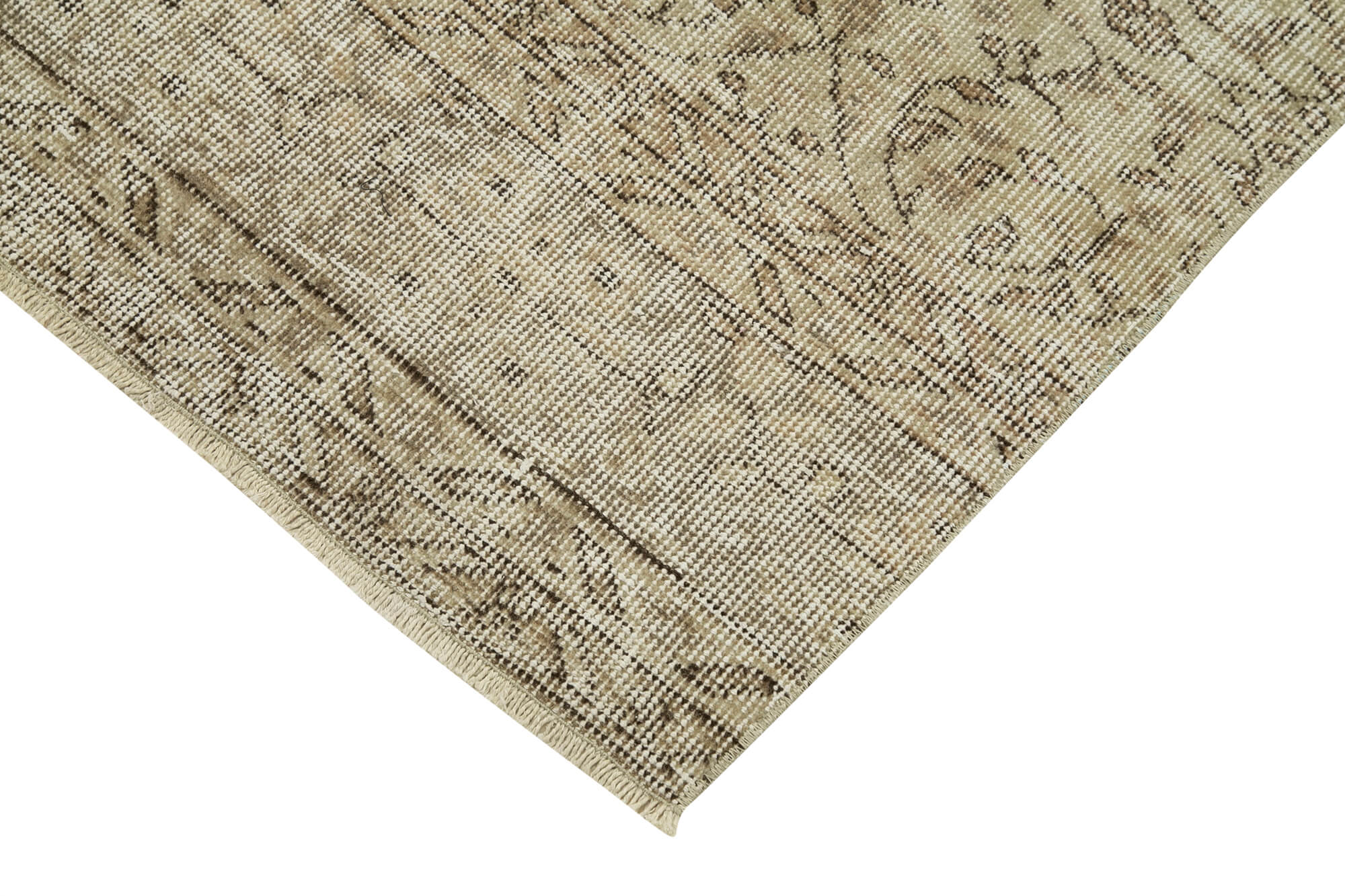 3 x 10 Beige Overdyed Runner Rug - 5166