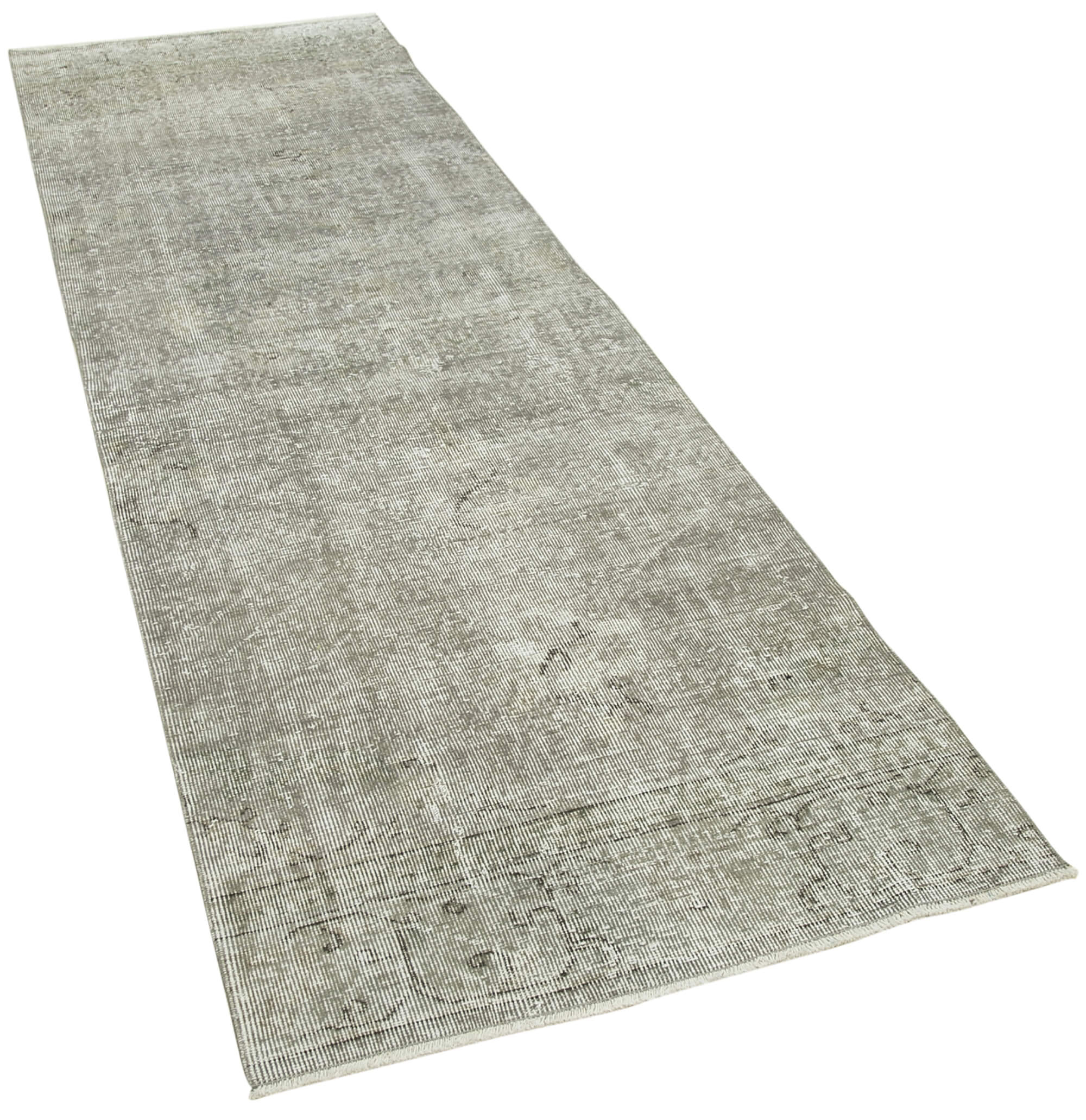 3 x 10 Grey Overdyed Runner Rug - 5167