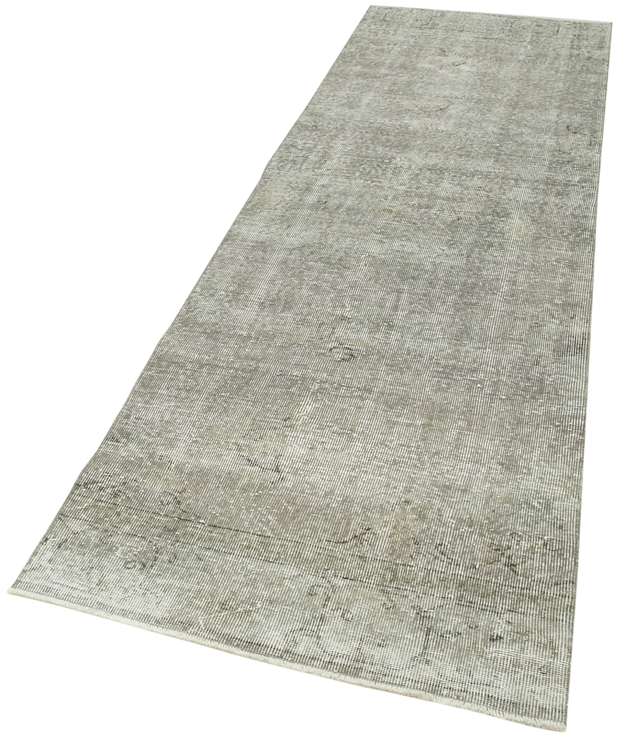 3 x 10 Grey Overdyed Runner Rug - 5167