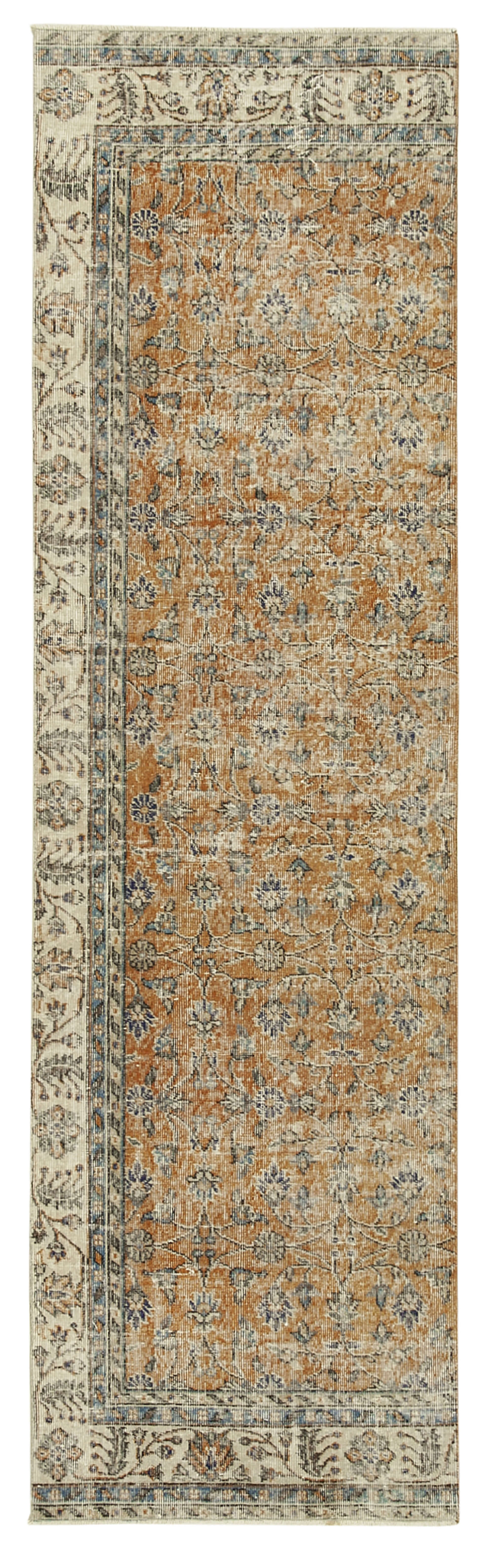 3 x 10 Beige Overdyed Runner Rug - 5172