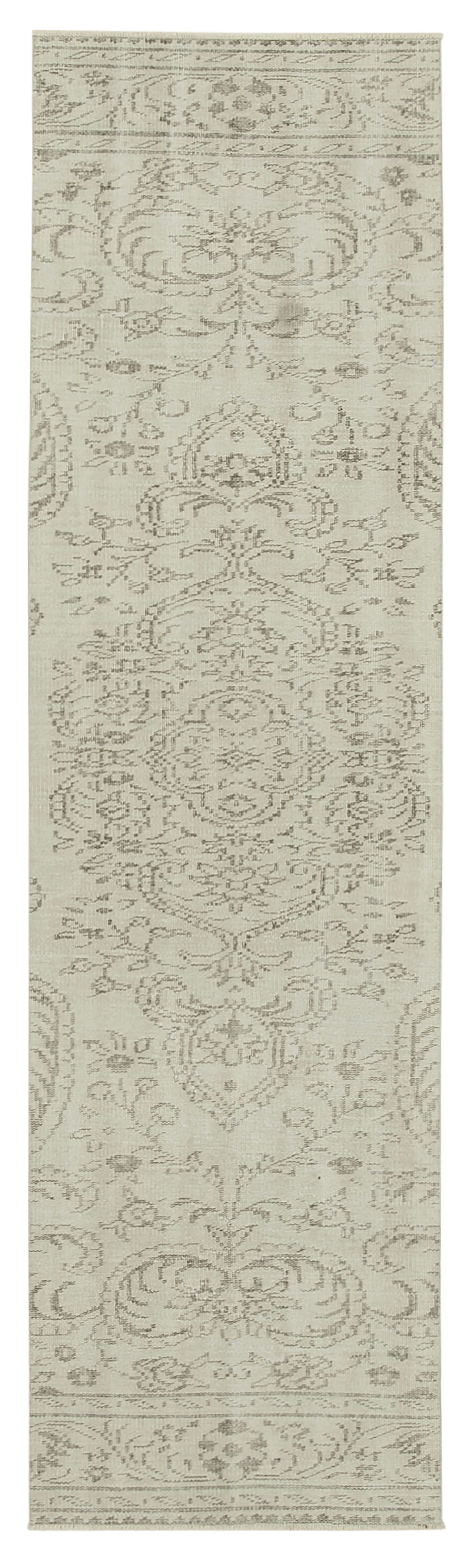 3 x 10 Beige Overdyed Runner Rug - 5174