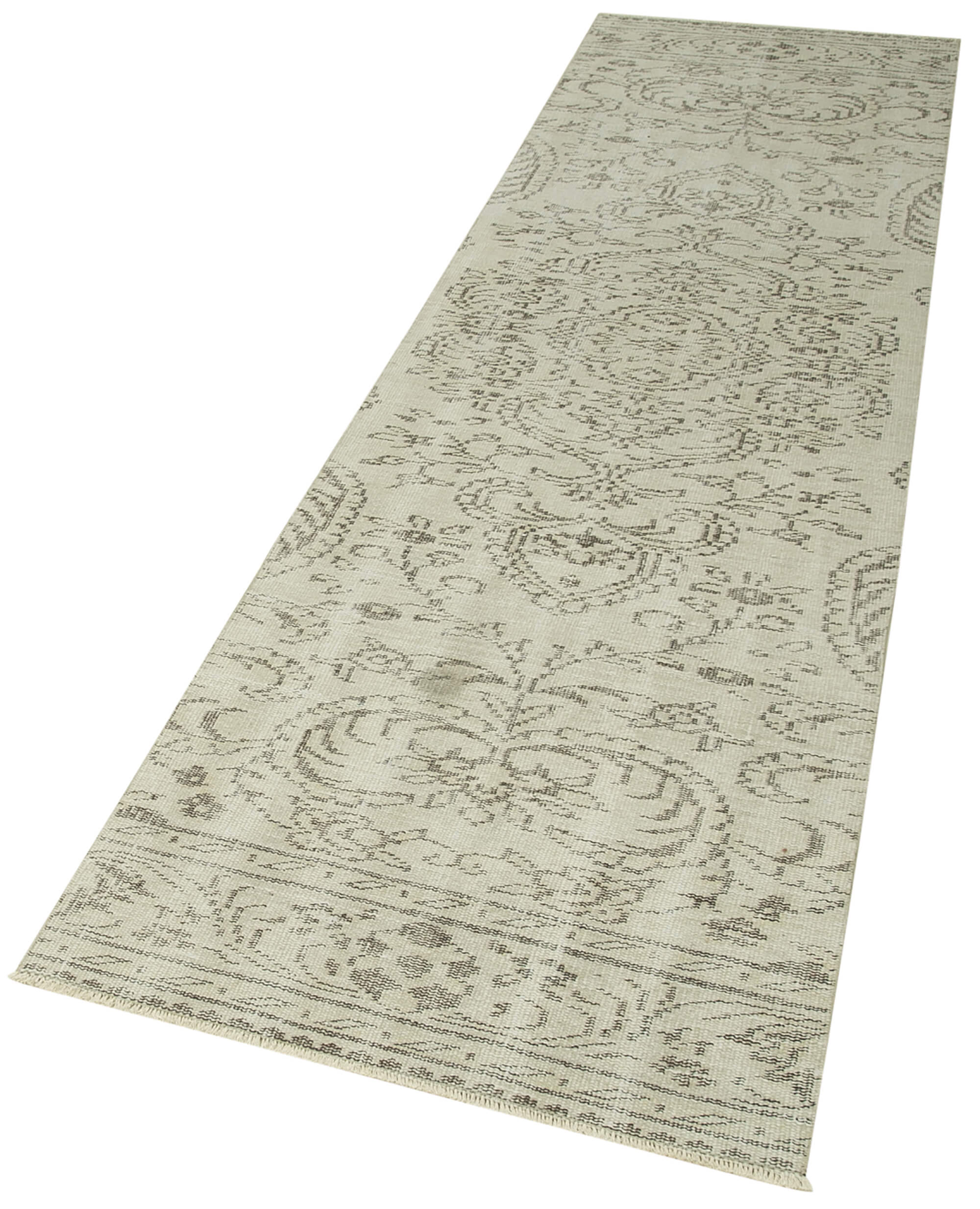 3 x 10 Beige Overdyed Runner Rug - 5174