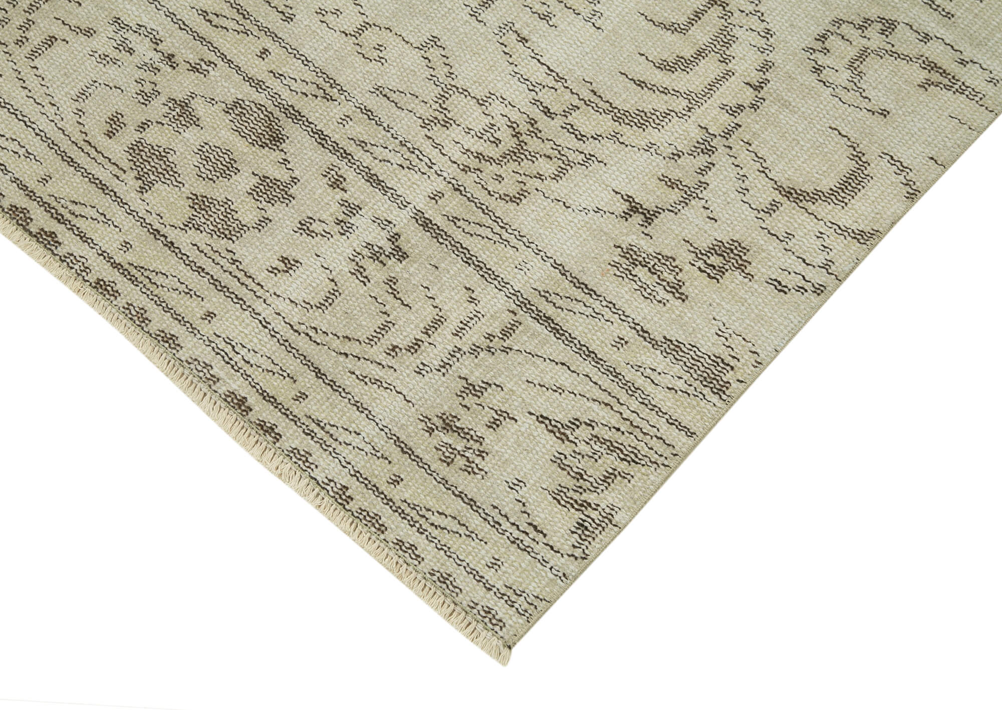 3 x 10 Beige Overdyed Runner Rug - 5174