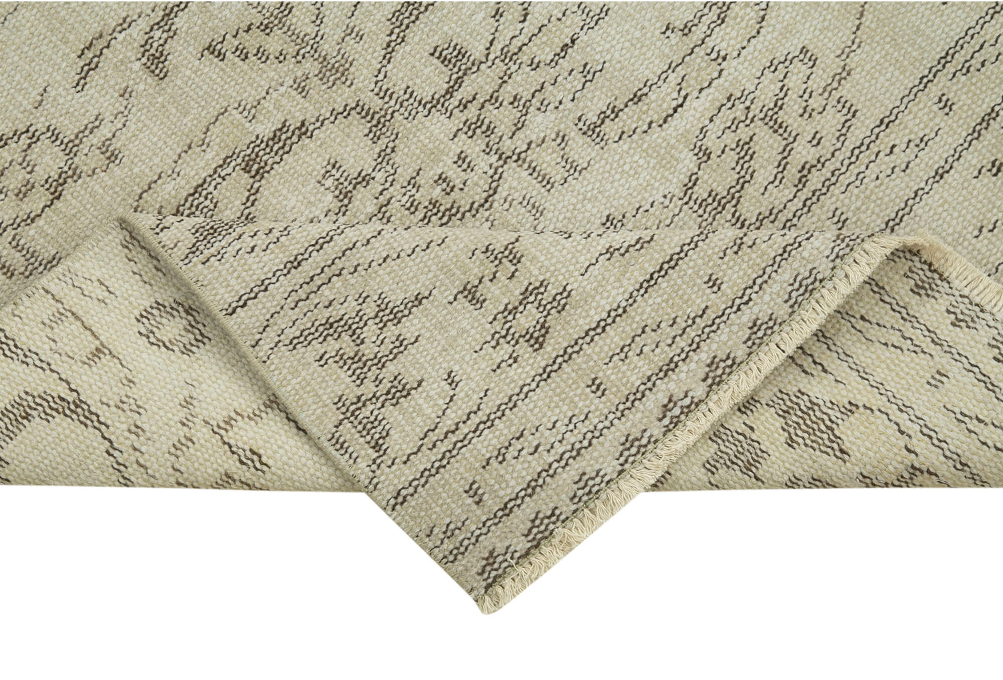 3 x 10 Beige Overdyed Runner Rug - 5174