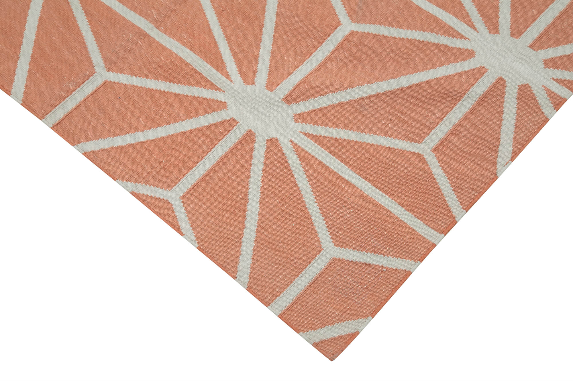 4 x 5 Orange Dhurrie Rug - 5175