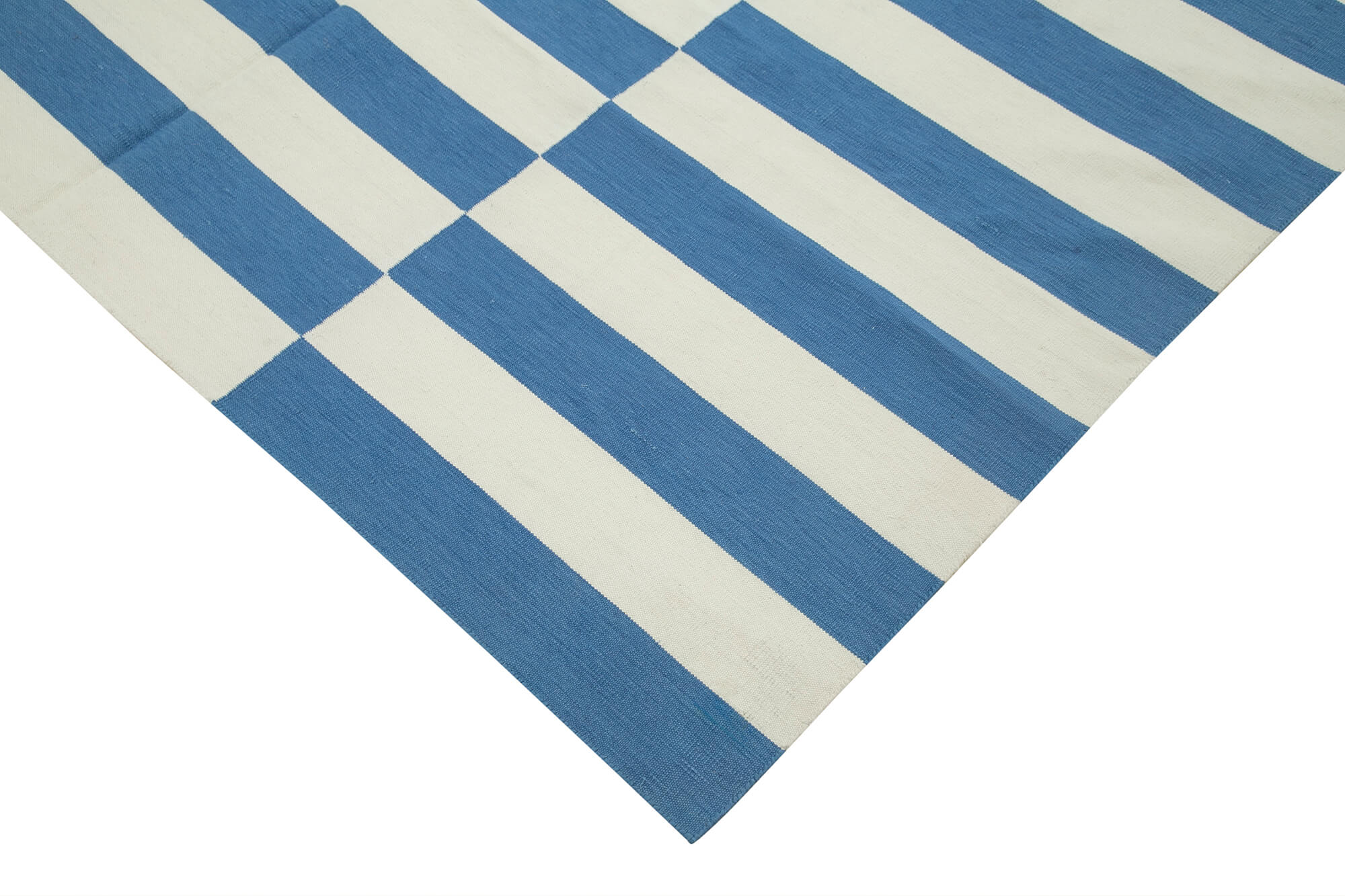 6 x 9 Blue Dhurrie Rug - 5176