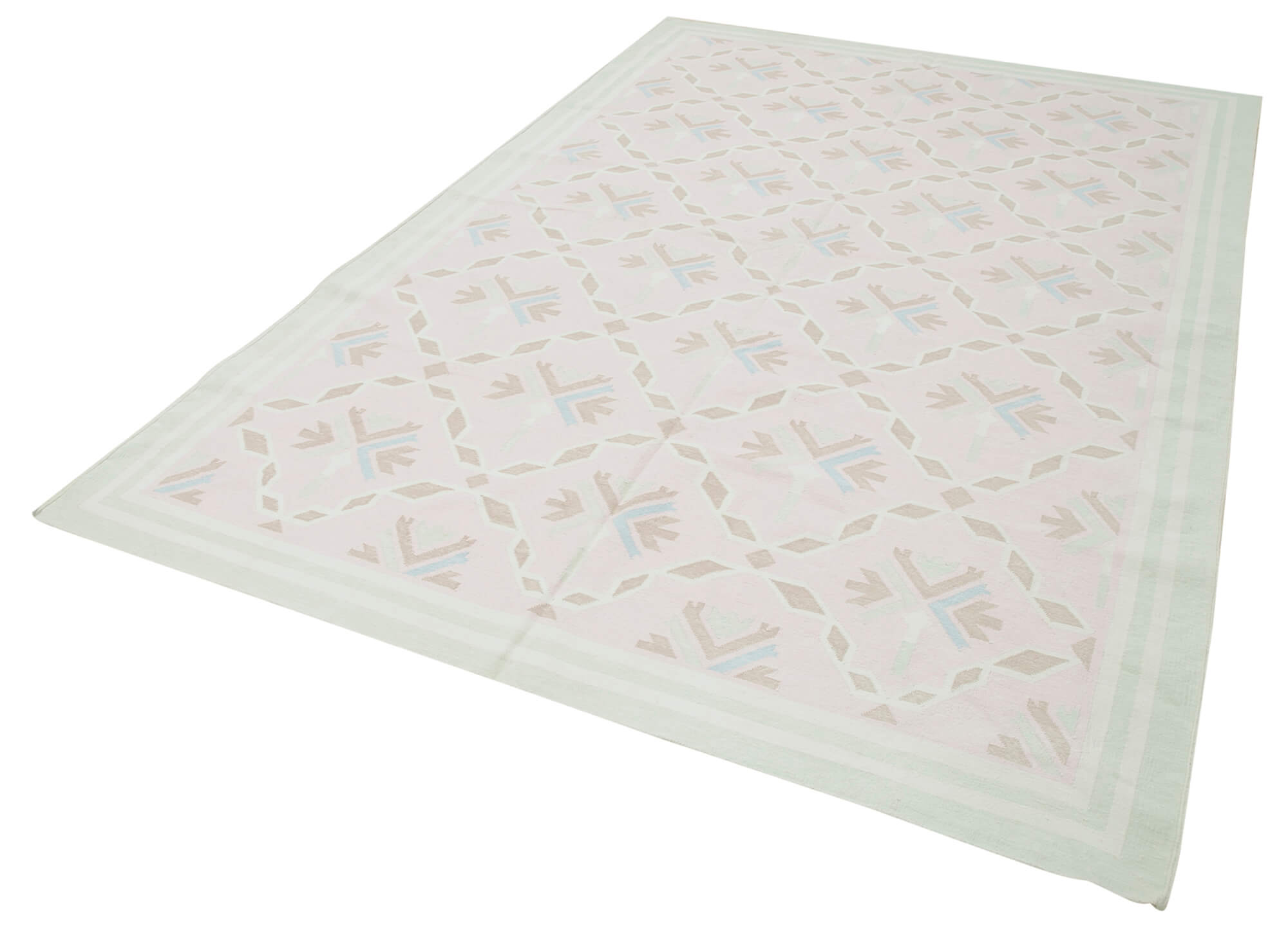 6 x 9 Pink Dhurrie Rug - 5179