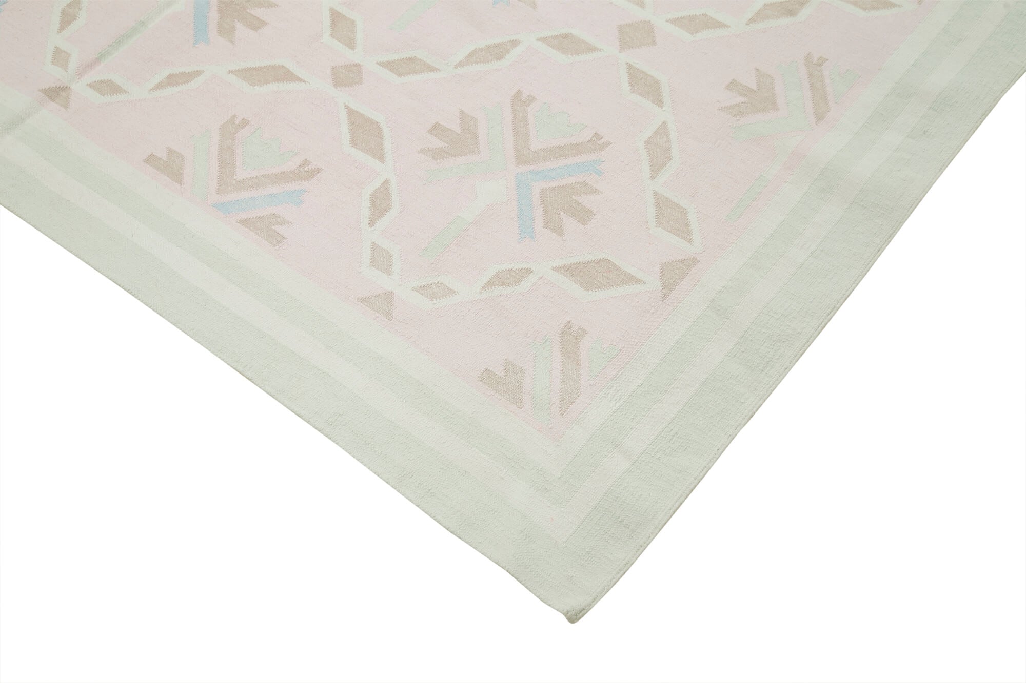 6 x 9 Pink Dhurrie Rug - 5179