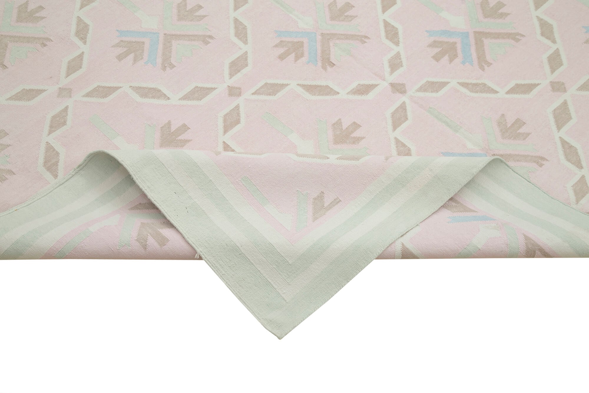 6 x 9 Pink Dhurrie Rug - 5179