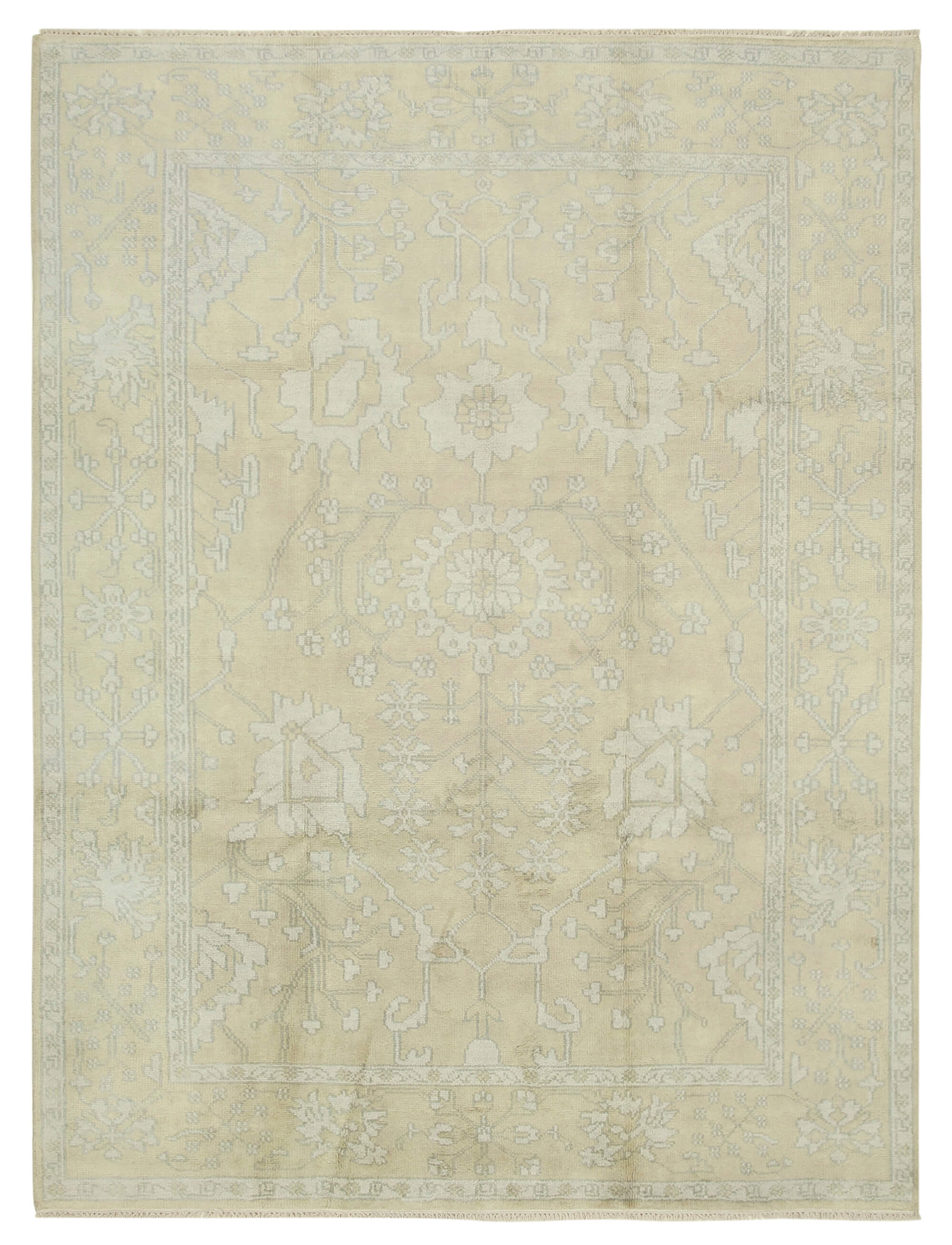 9 x 12 Beige Oushak Rug - 5192