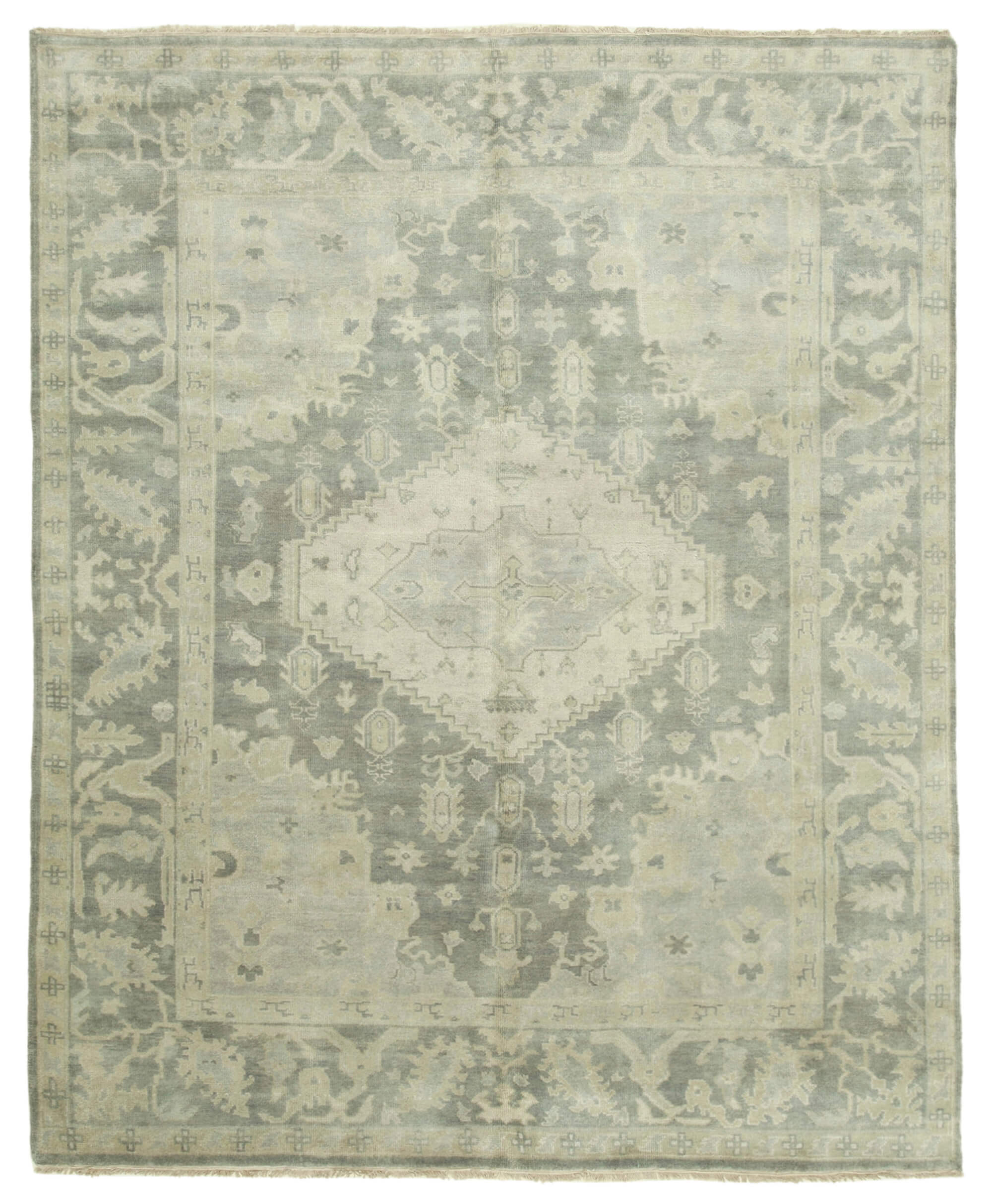 8 x 10 Grey Oushak Rug - 5199