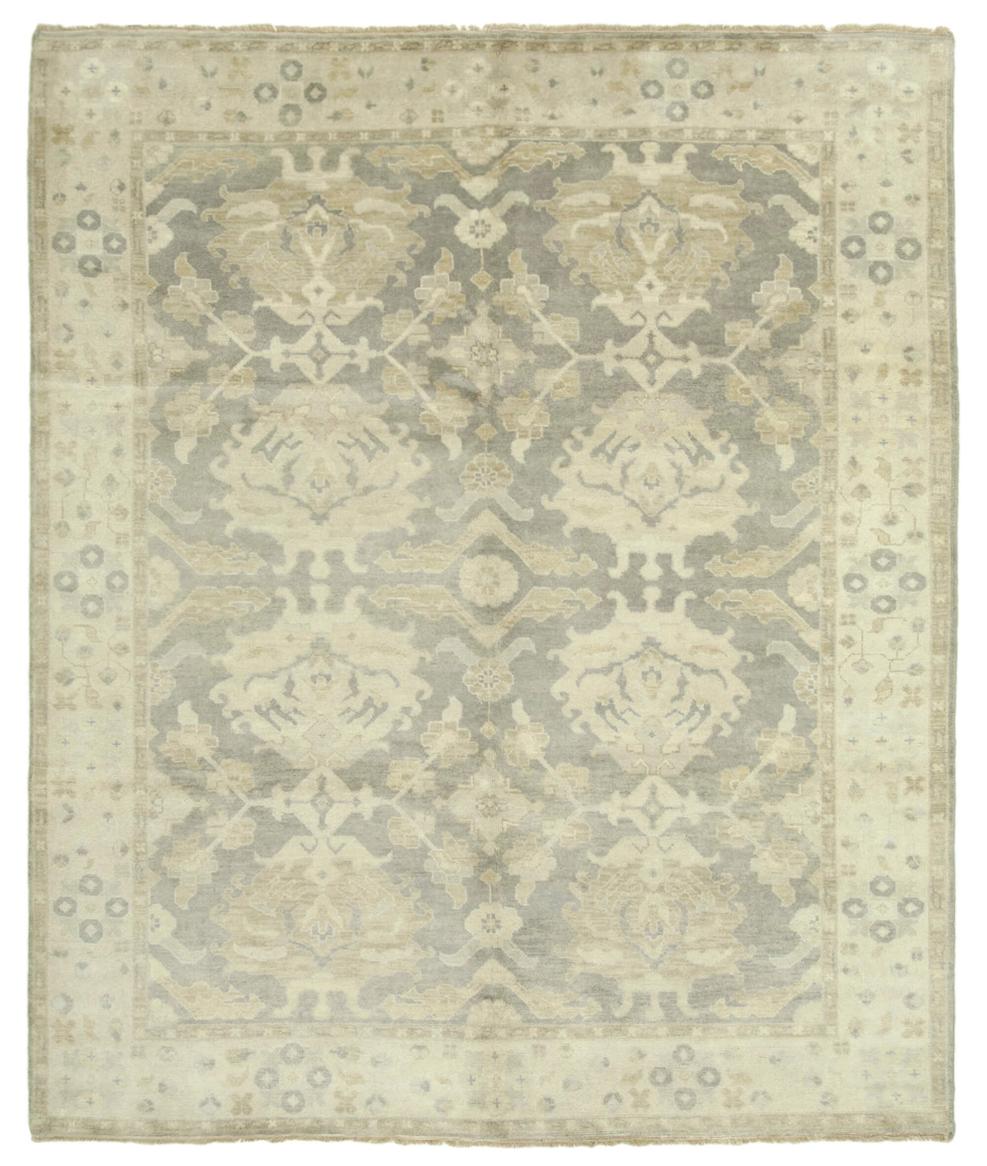 8 x 10 Beige Oushak Rug - 5204