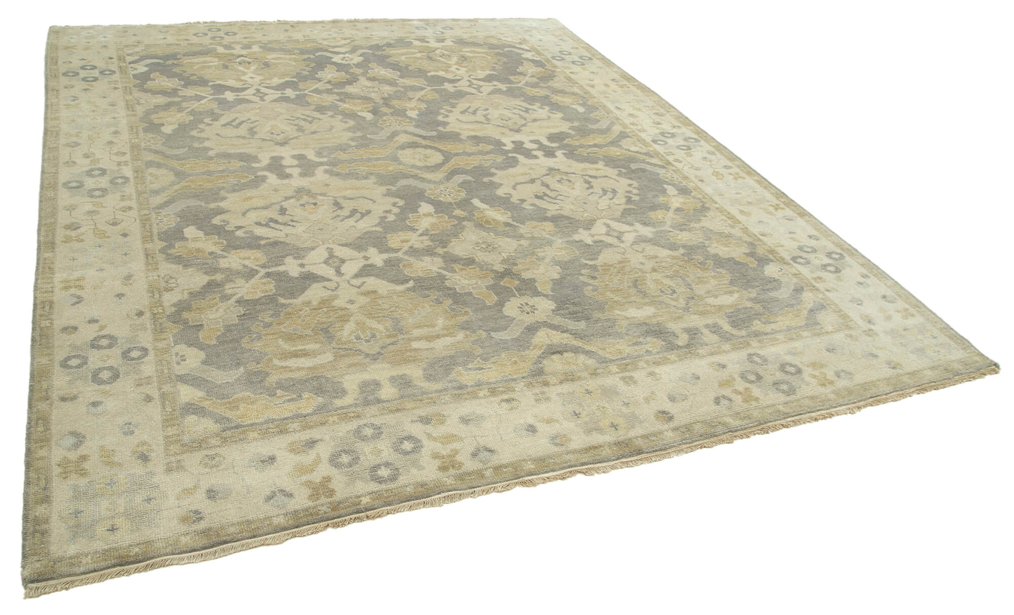 8 x 10 Beige Oushak Rug - 5204