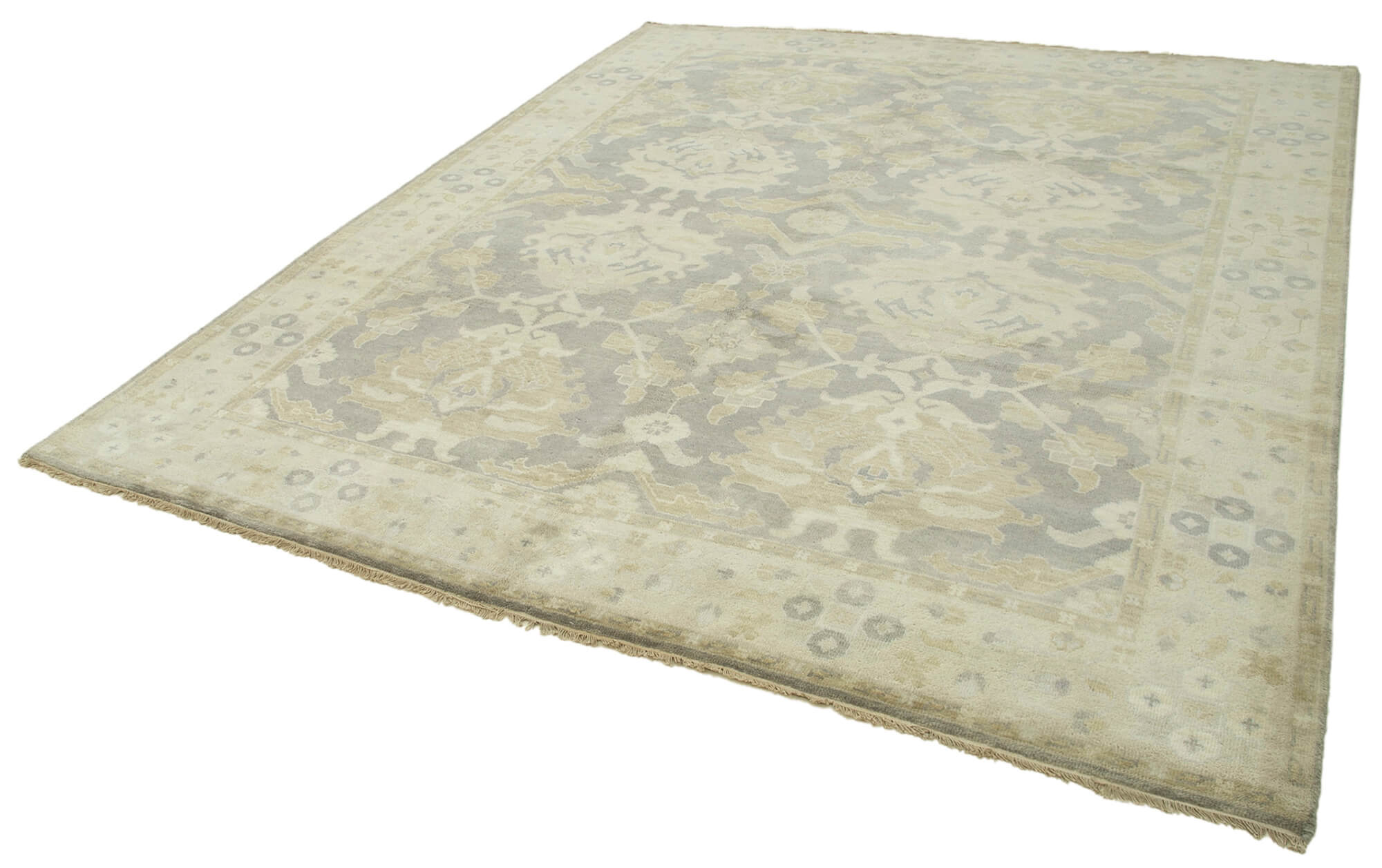 8 x 10 Beige Oushak Rug - 5204