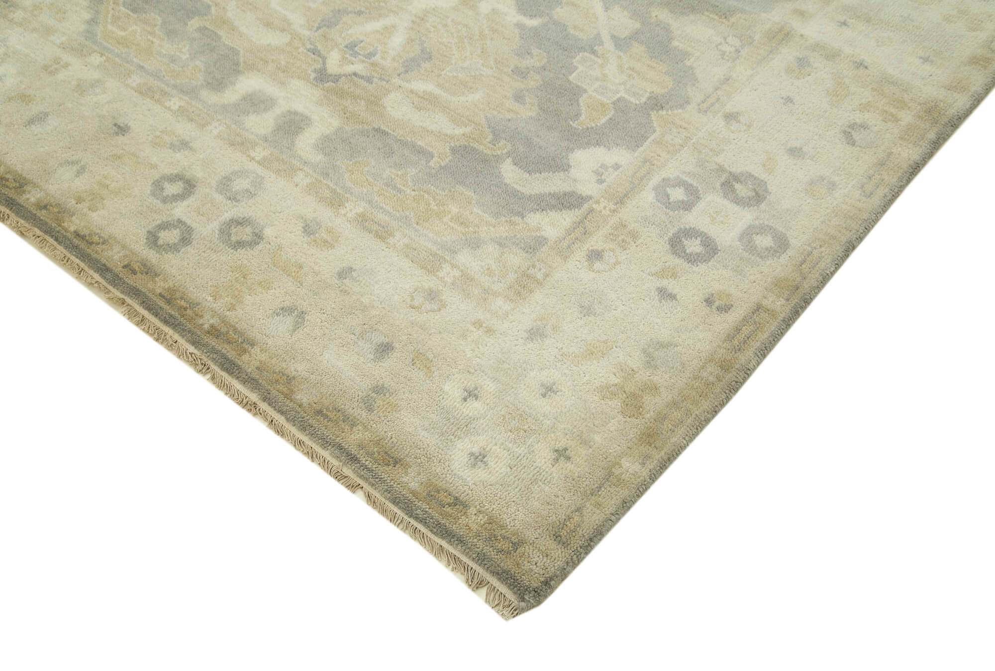 8 x 10 Beige Oushak Rug - 5204