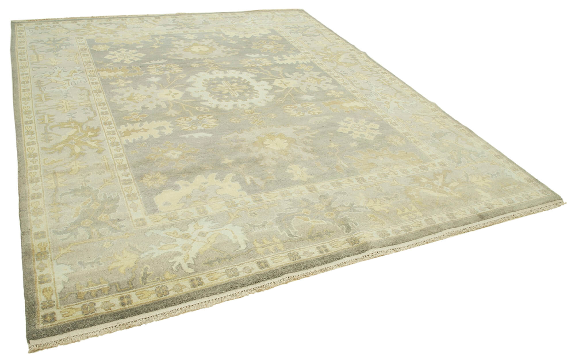 8 x 10 Beige Oushak Rug - 5206