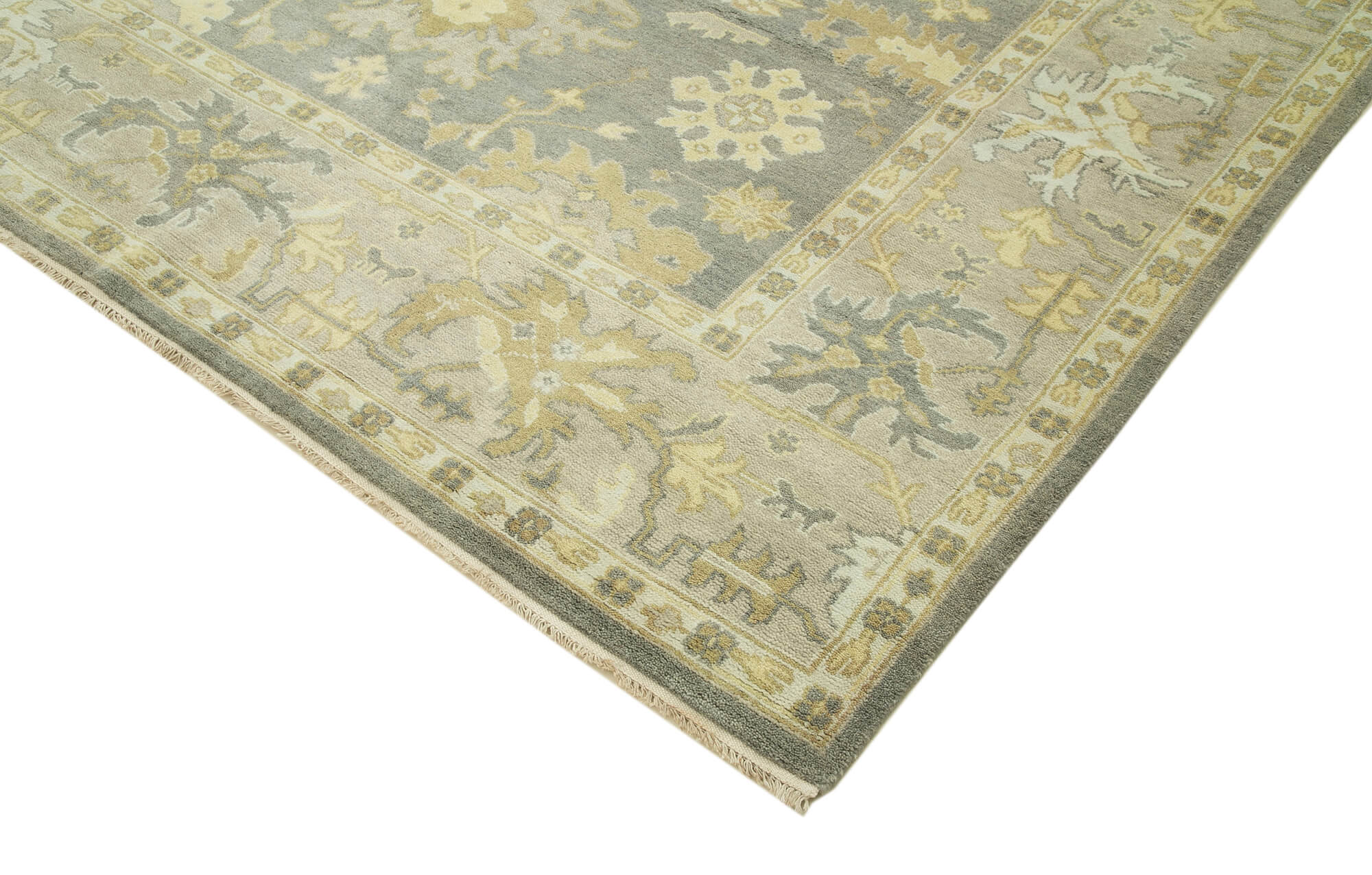 8 x 10 Beige Oushak Rug - 5206