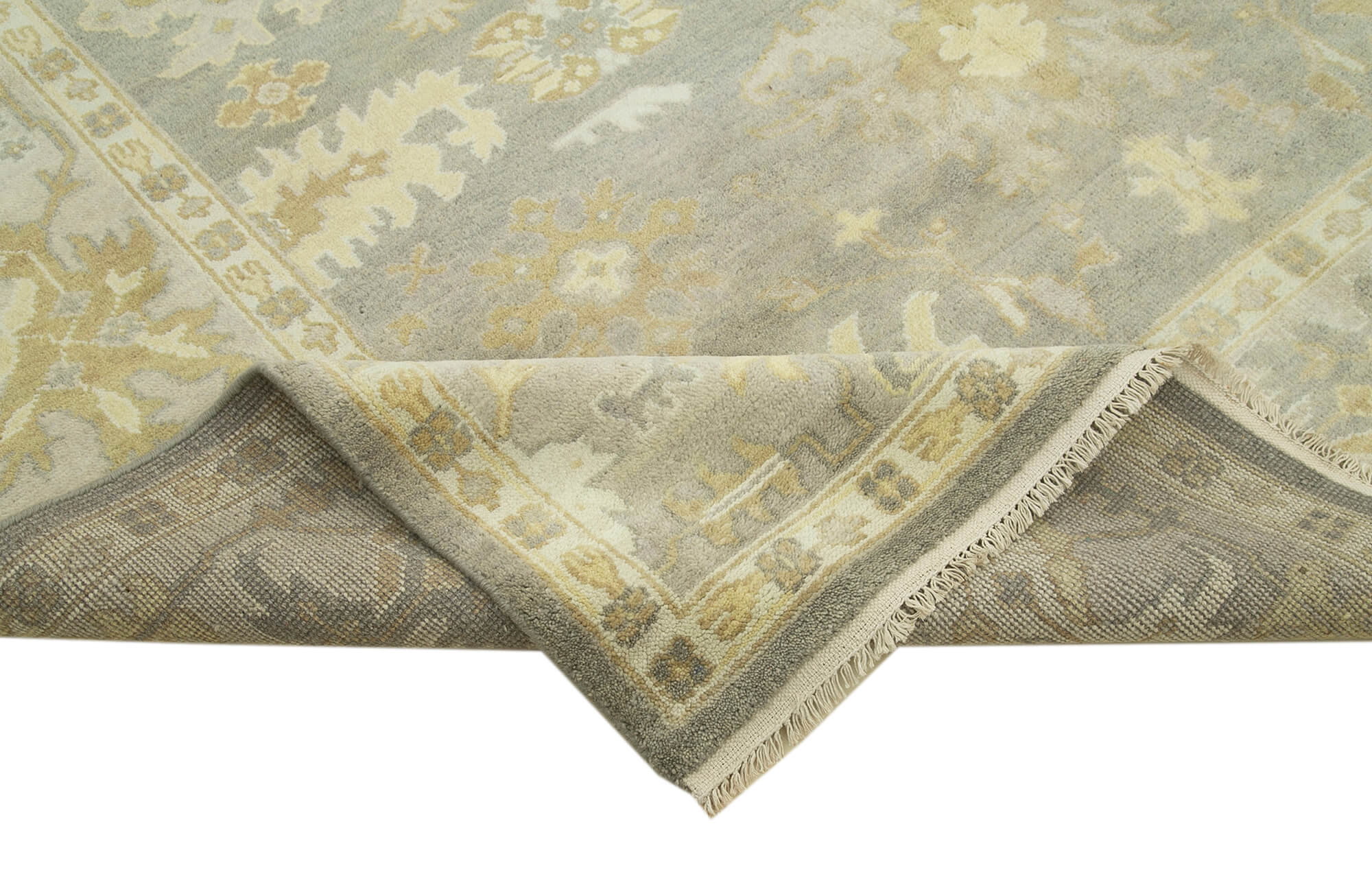 8 x 10 Beige Oushak Rug - 5206