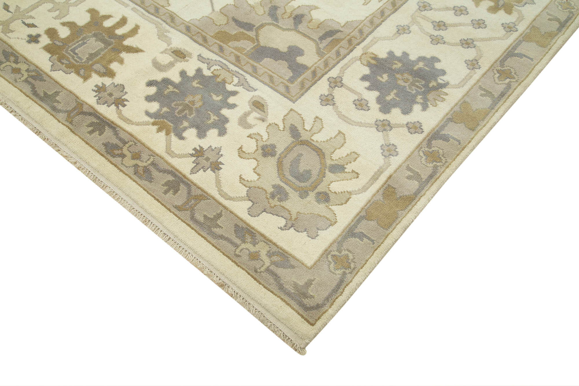 9 x 12 Beige Oushak Rug - 5212