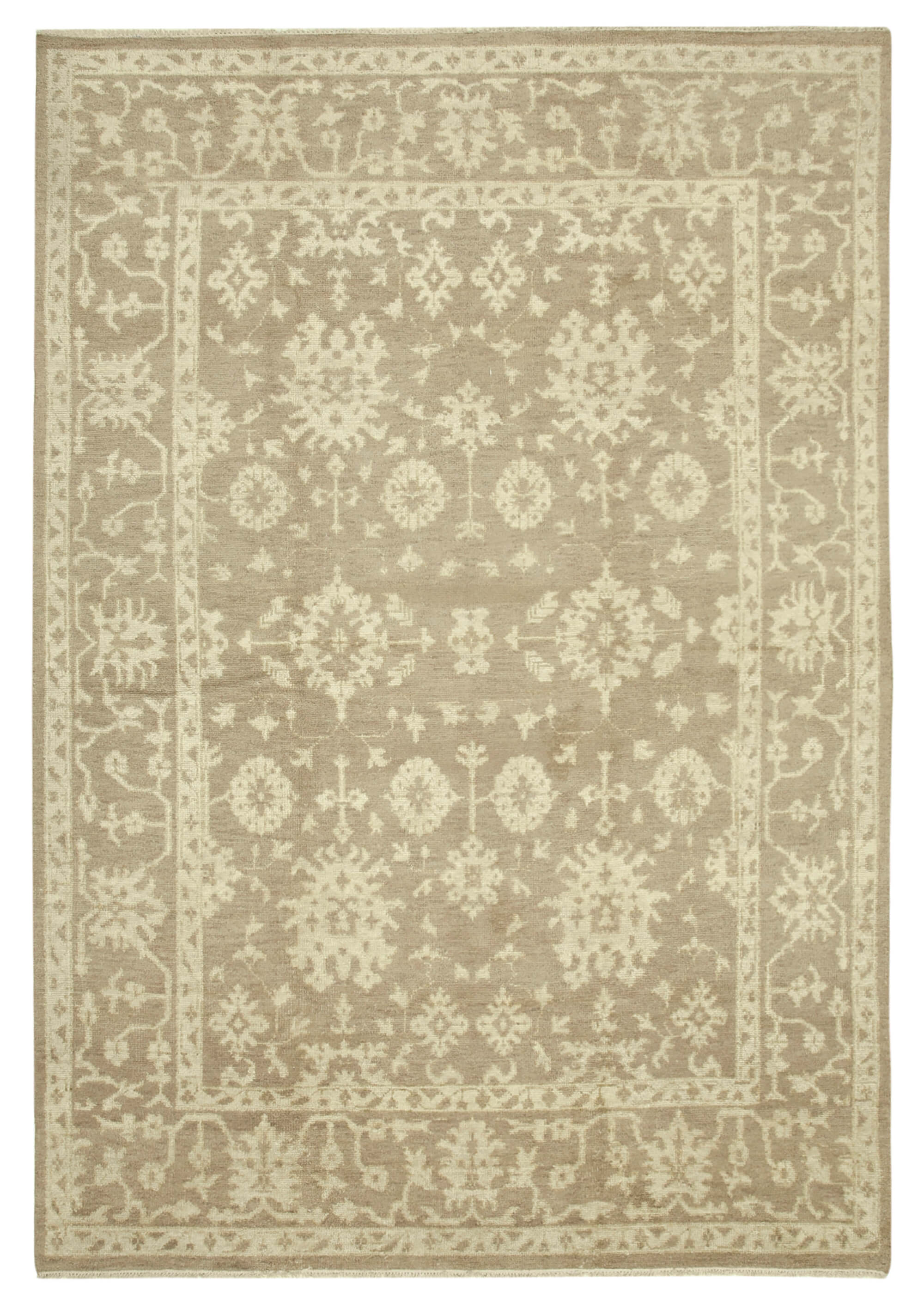 9 x 14 Beige Oushak Rug - 5217