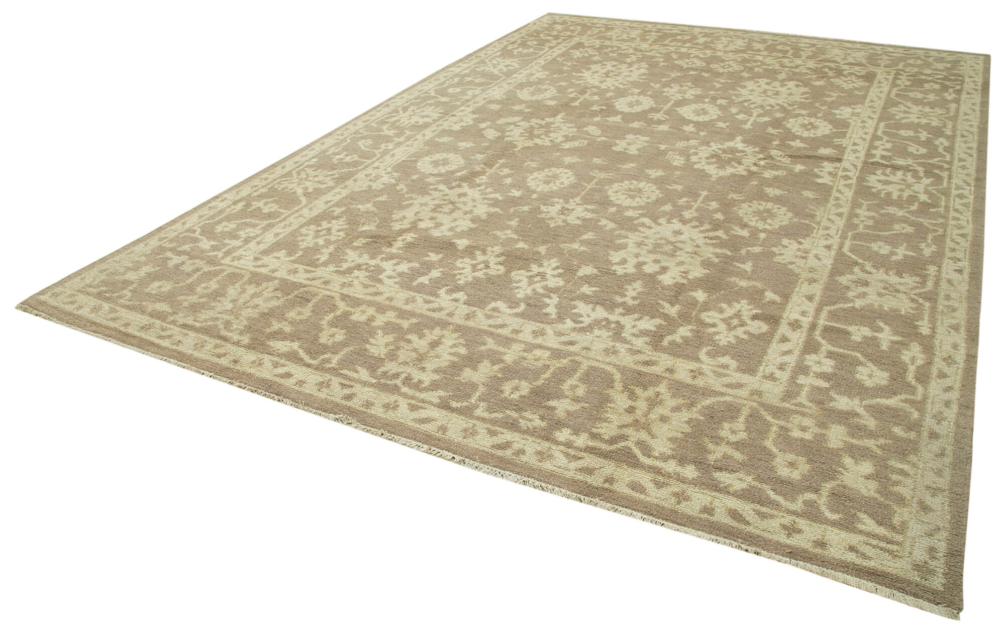 9 x 14 Beige Oushak Rug - 5217