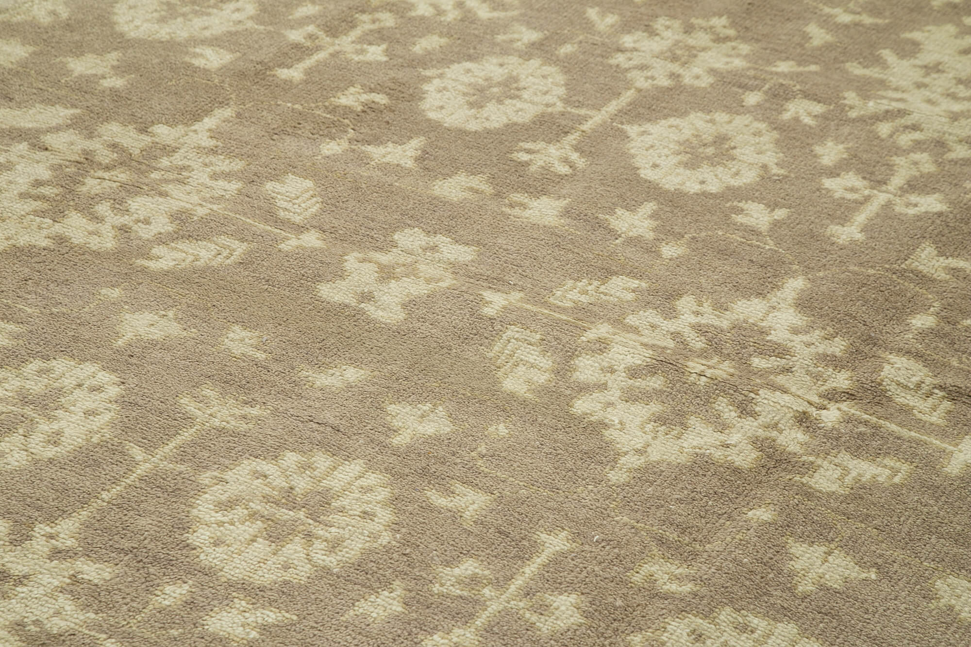 9 x 14 Beige Oushak Rug - 5217