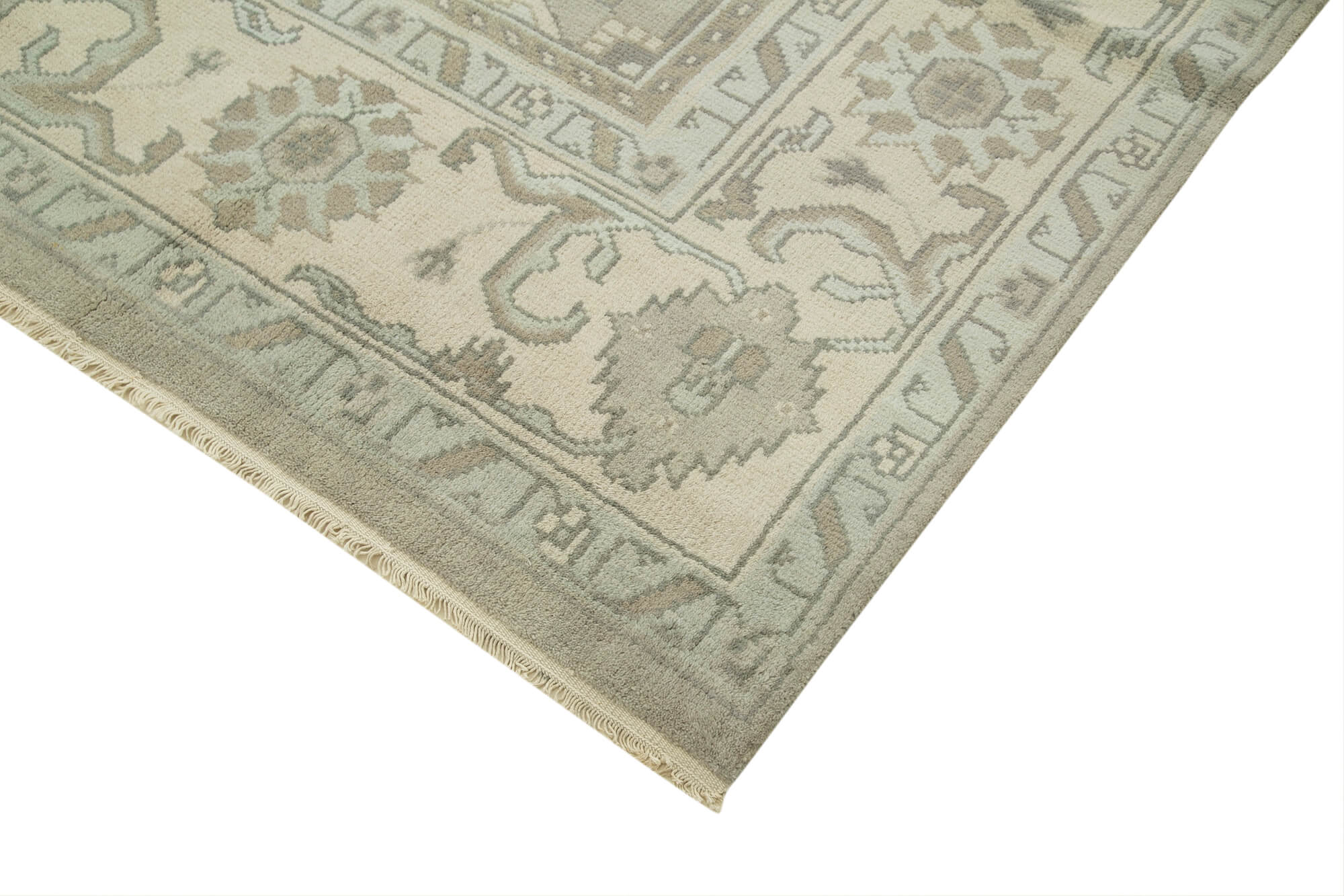 9 x 12 Beige Oushak Rug - 5232