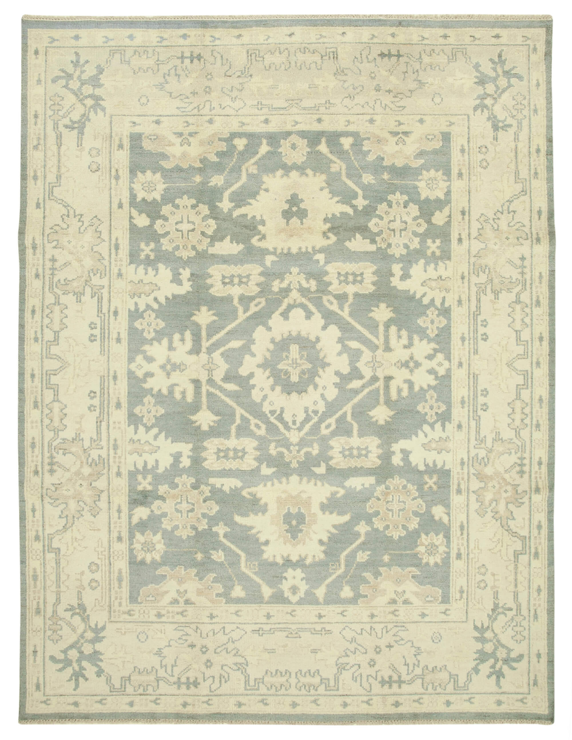 9 x 12 Beige Oushak Rug - 5234