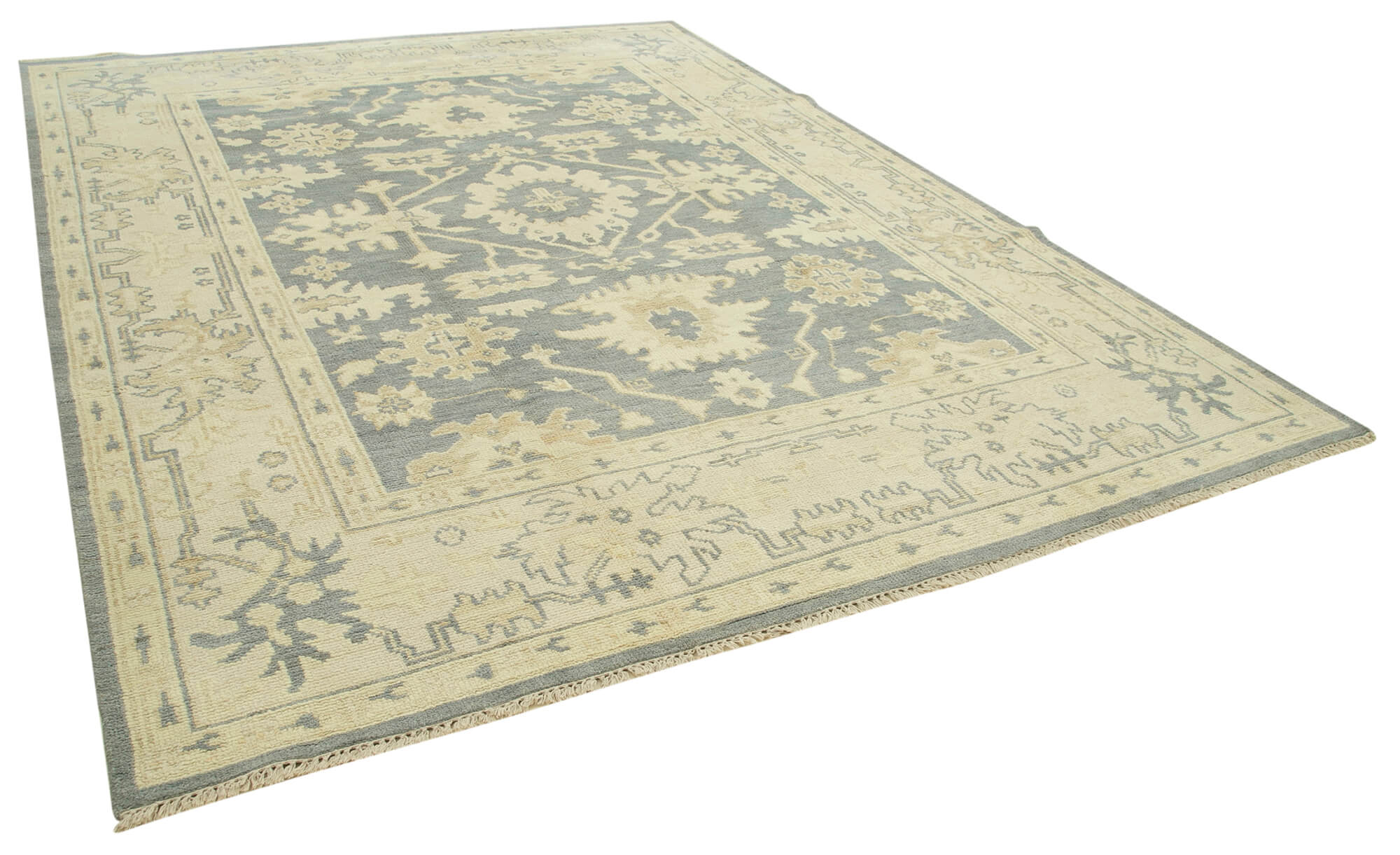 9 x 12 Beige Oushak Rug - 5234