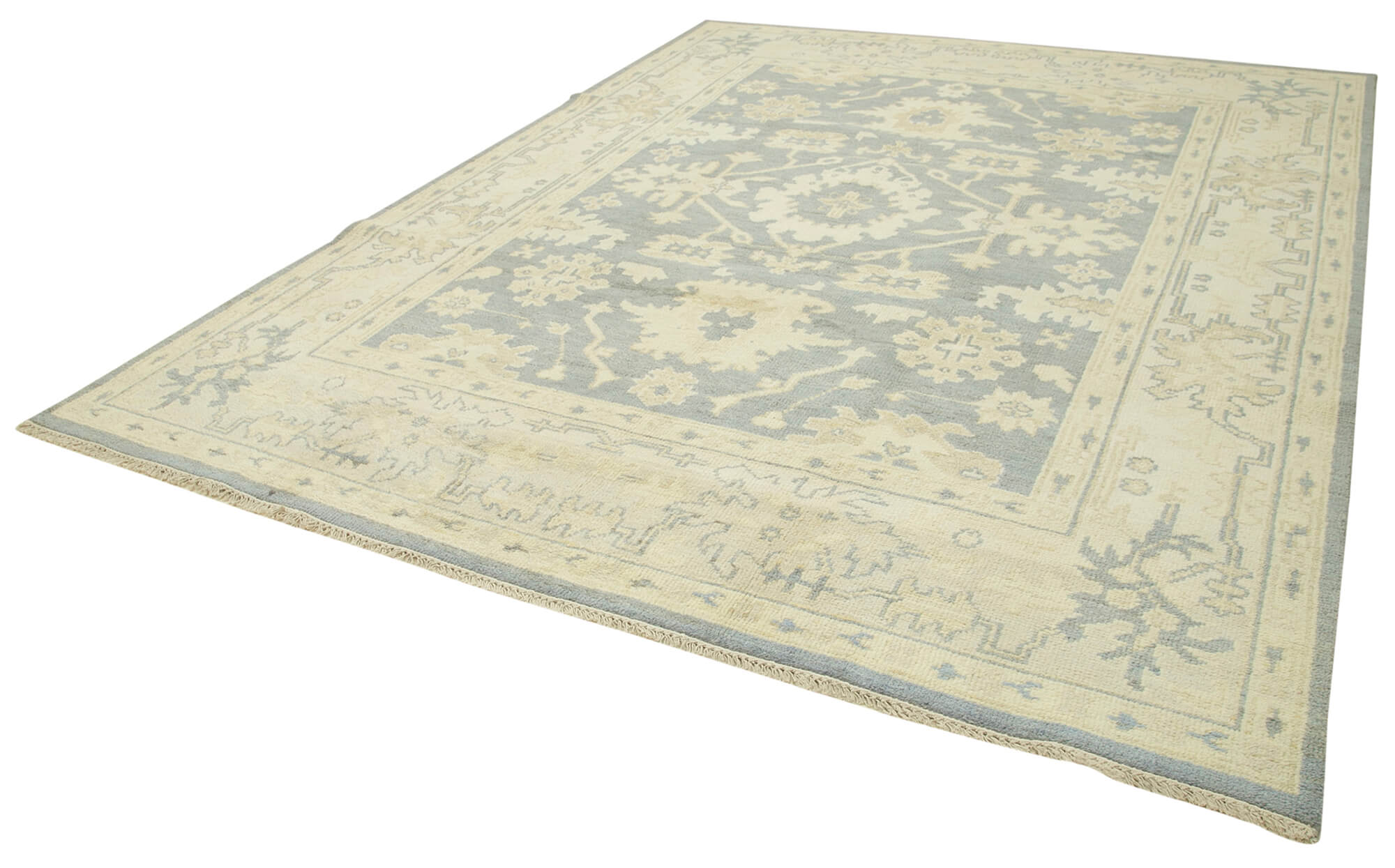 9 x 12 Beige Oushak Rug - 5234