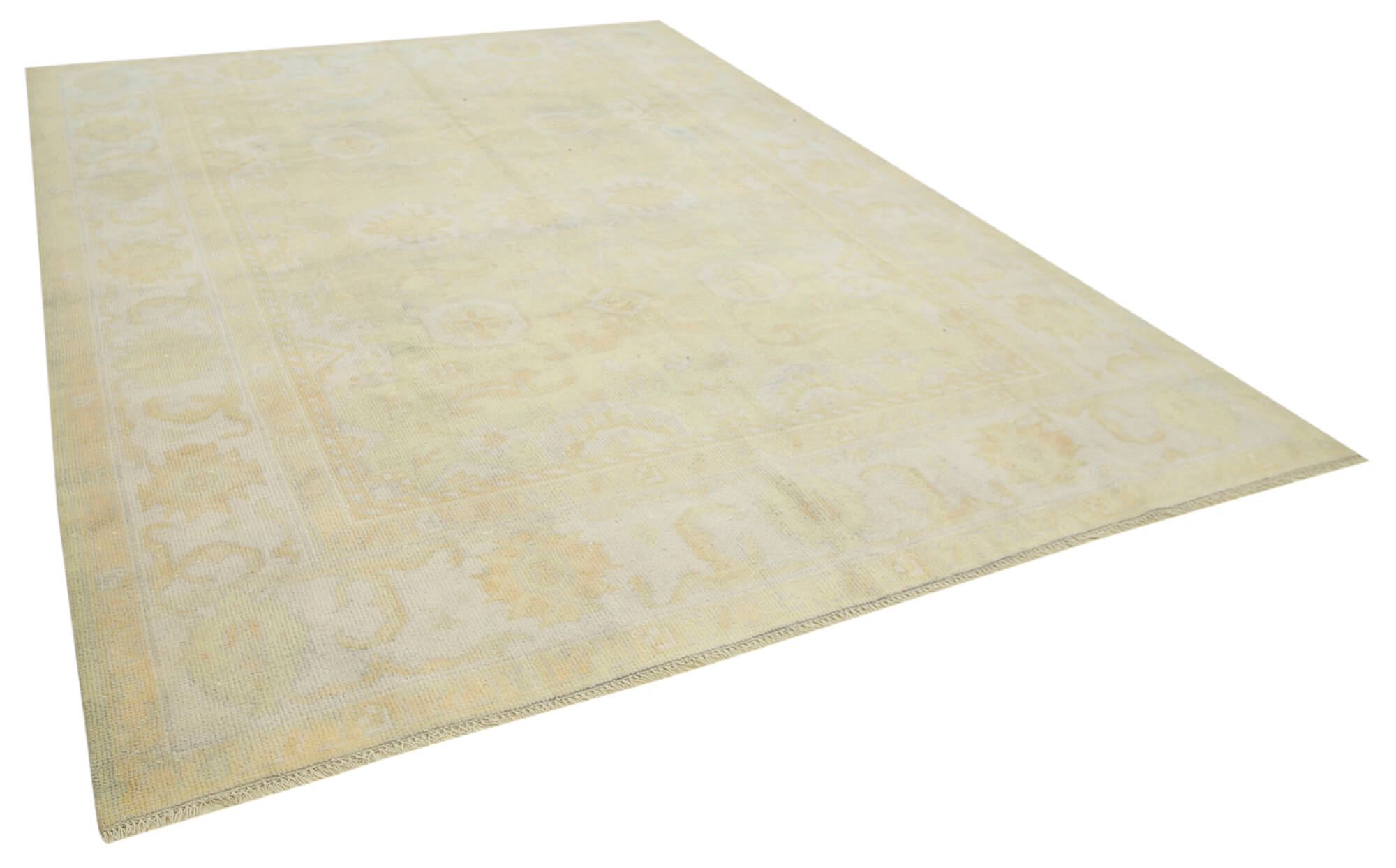 9 x 12 Beige Oushak Rug - 5236