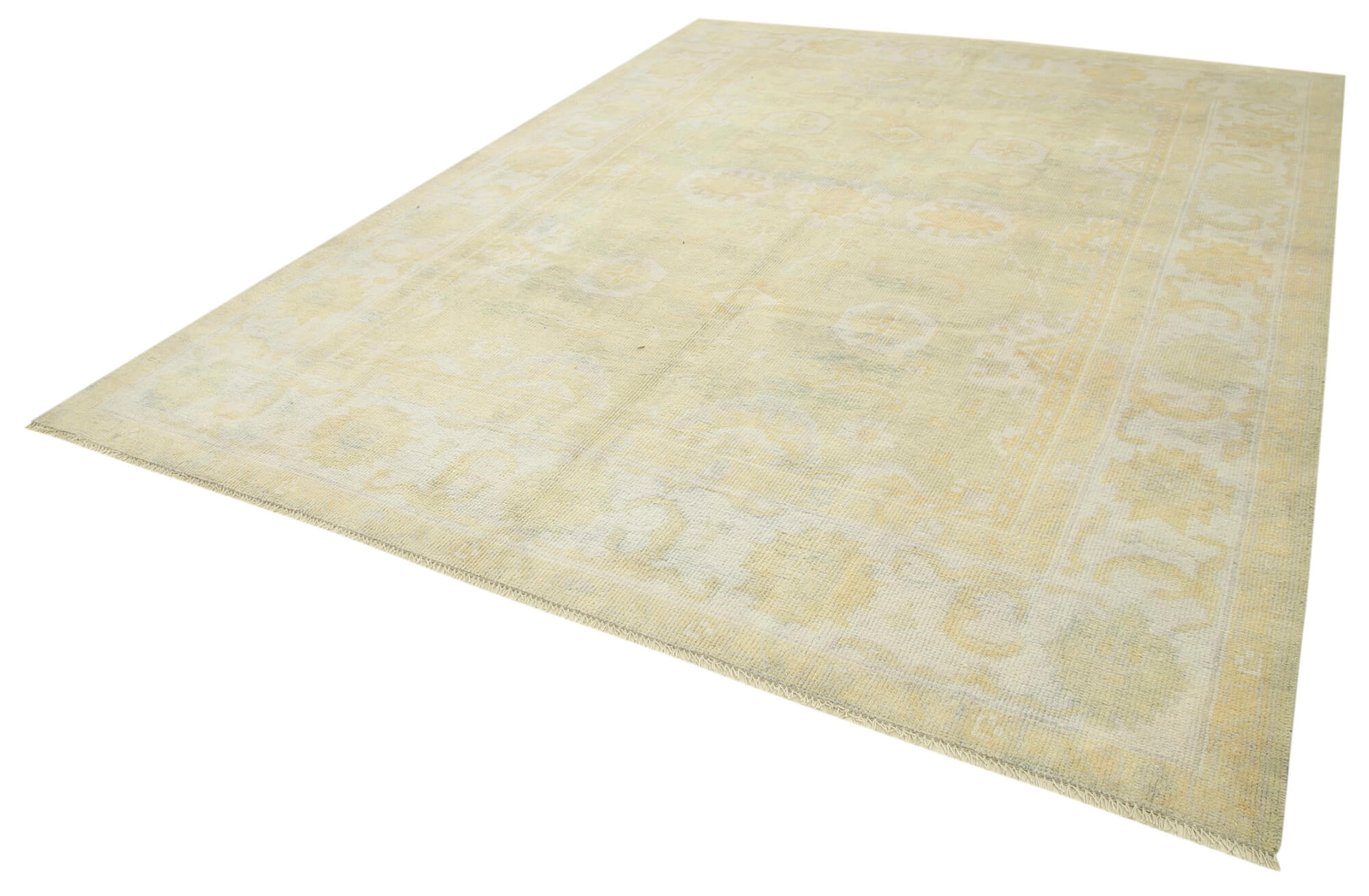 9 x 12 Beige Oushak Rug - 5236