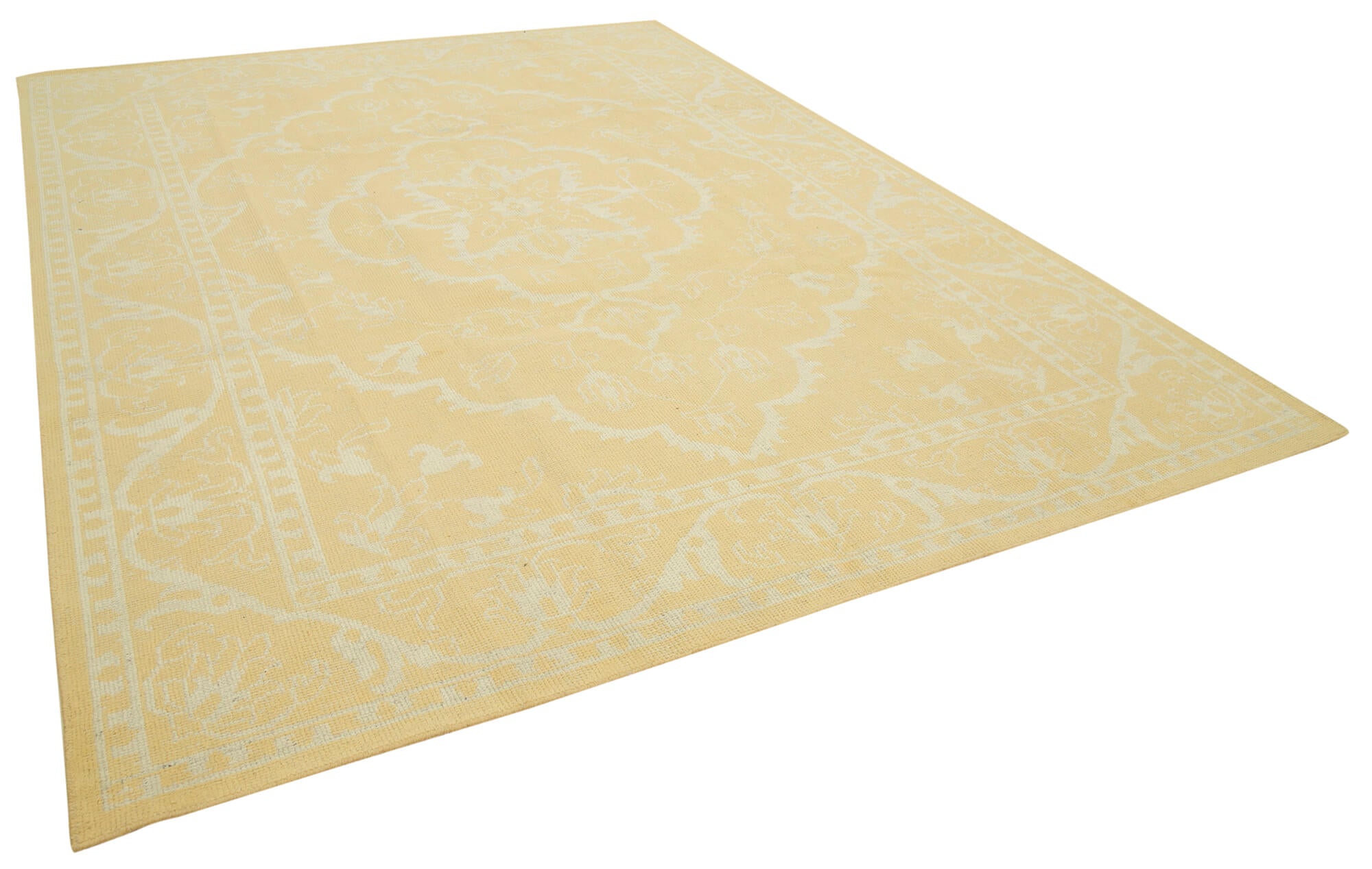 9 x 12 Yellow Oushak Rug - 5238