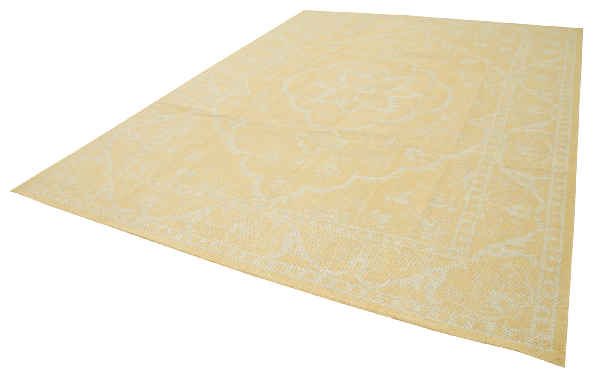 9 x 12 Yellow Oushak Rug - 5238