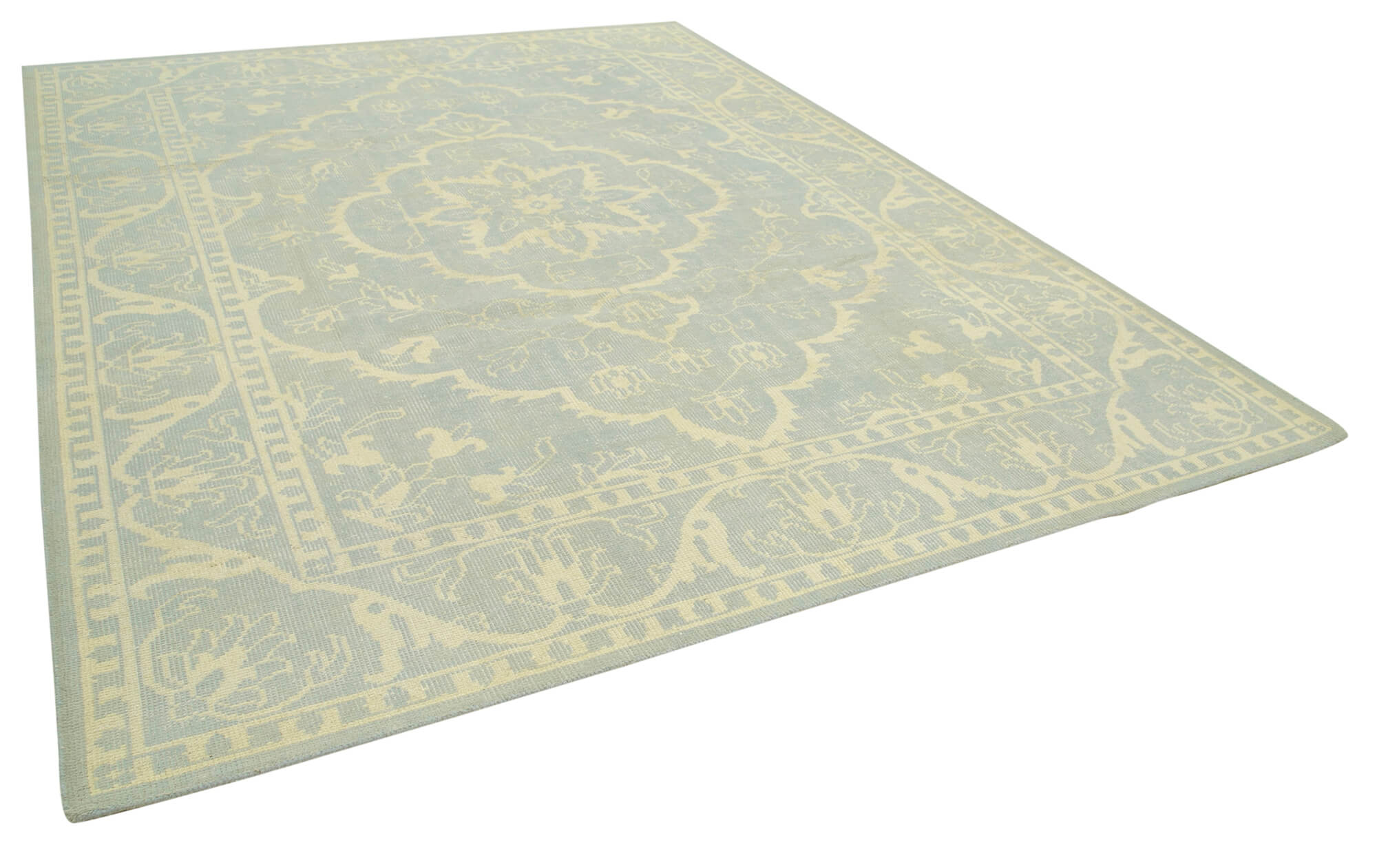 9 x 12 Beige Oushak Rug - 5240