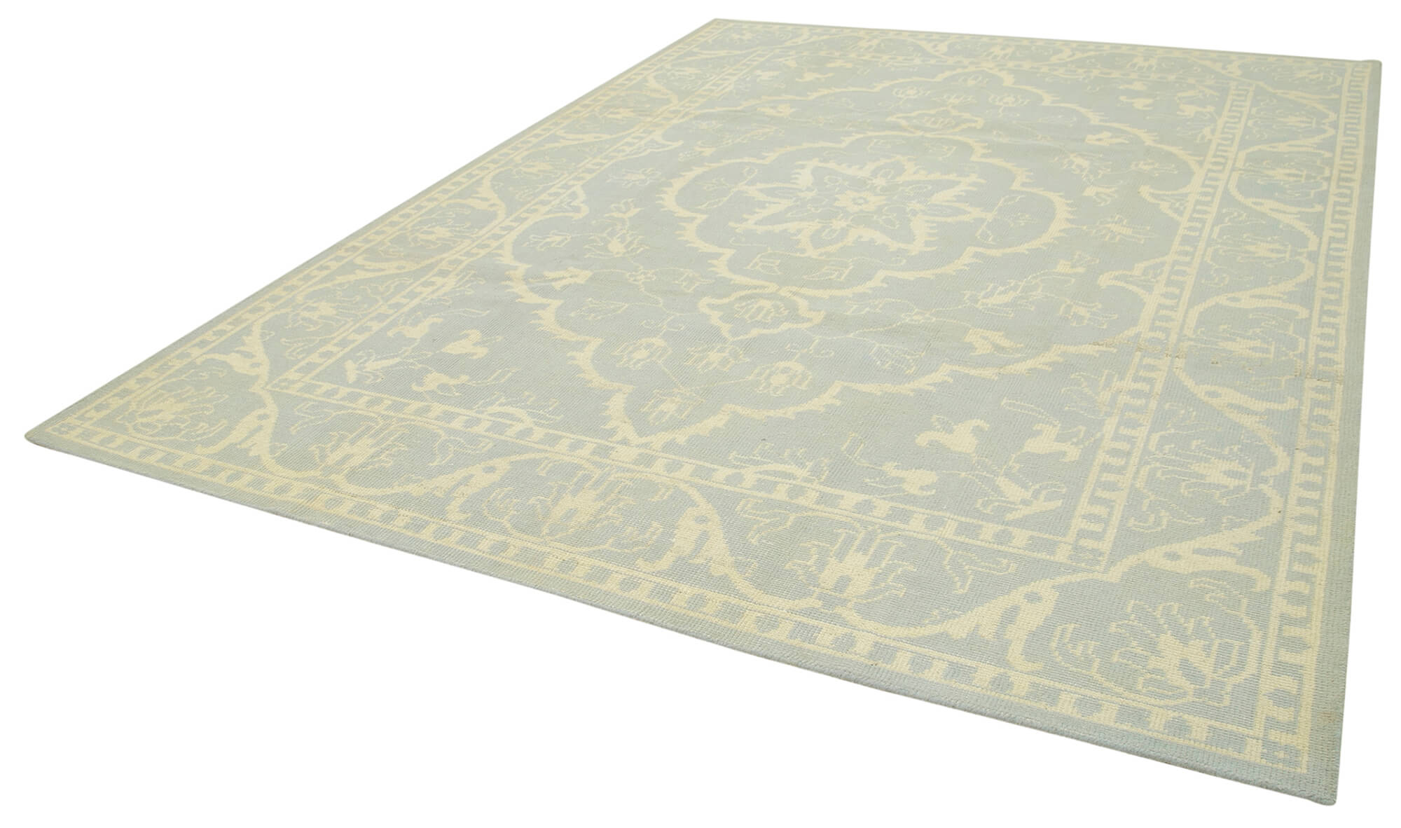 9 x 12 Beige Oushak Rug - 5240