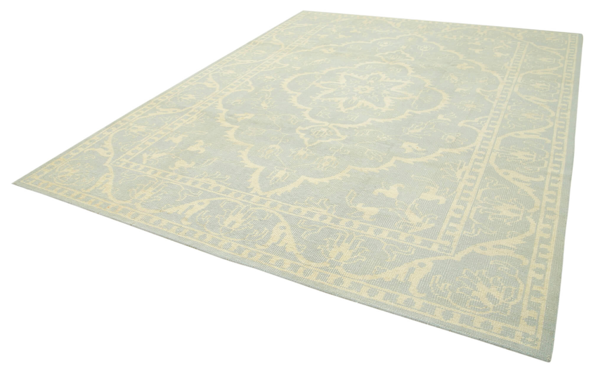 9 x 12 Beige Oushak Rug - 5241