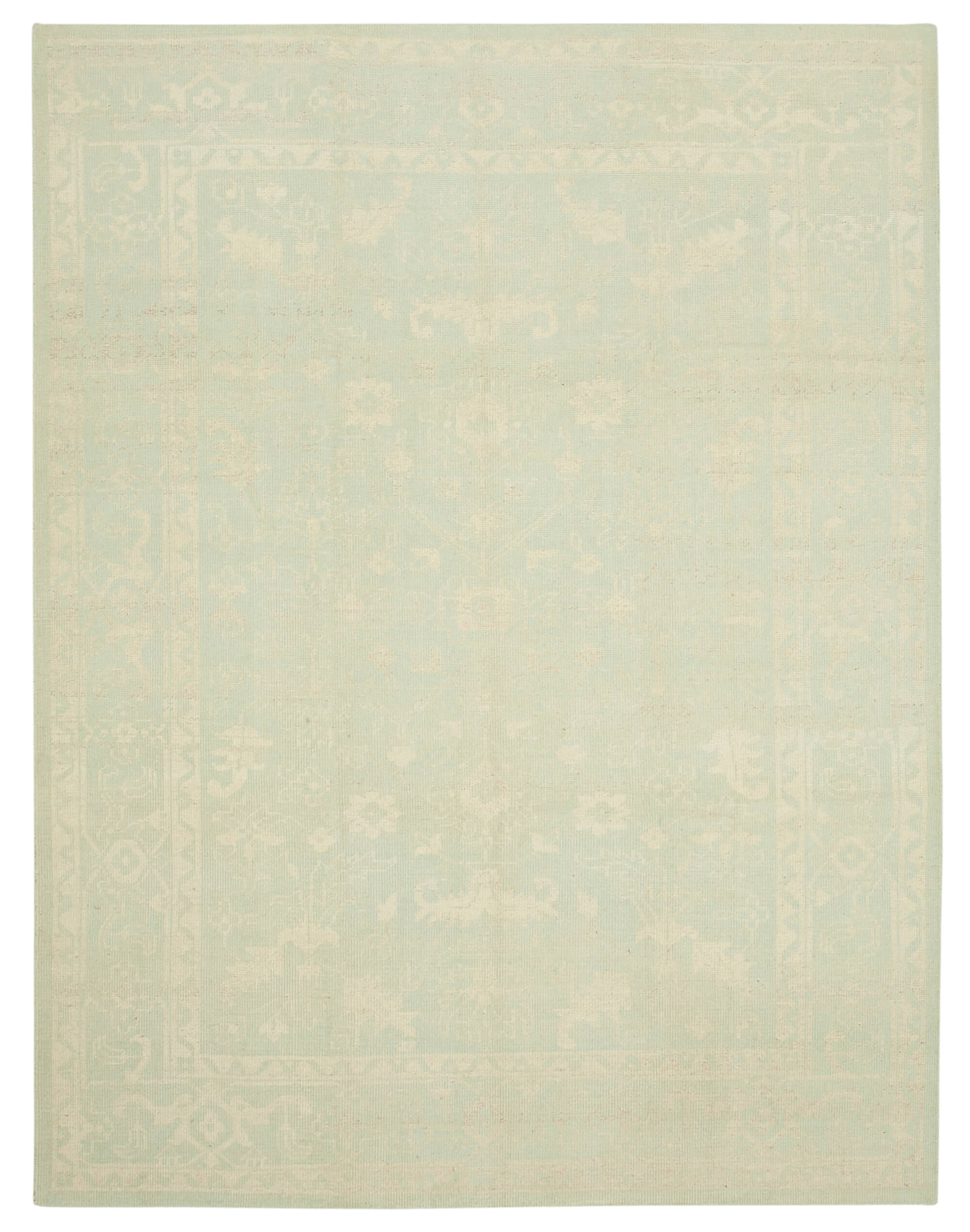 9 x 12 Beige Oushak Rug - 5242