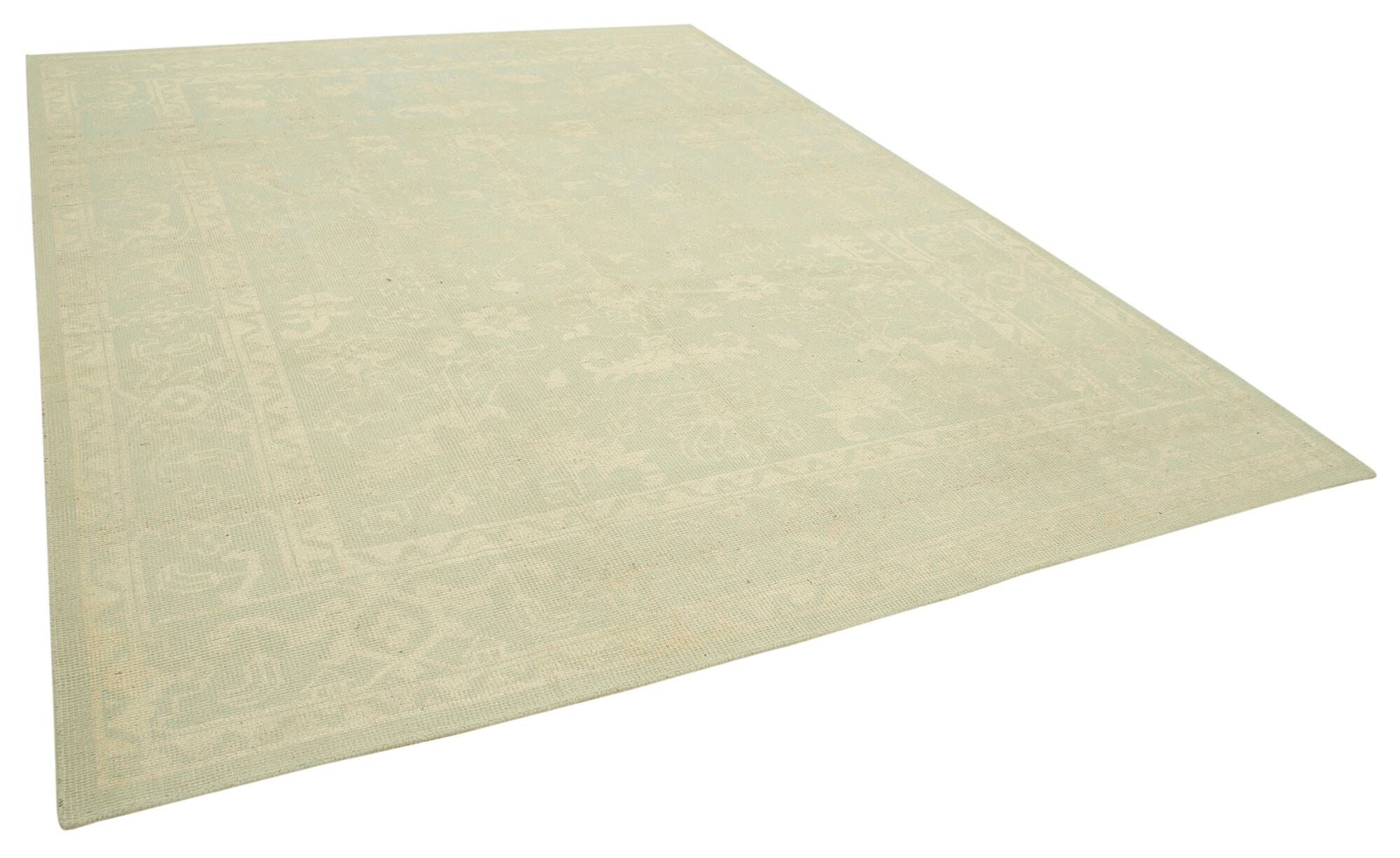 9 x 12 Beige Oushak Rug - 5242