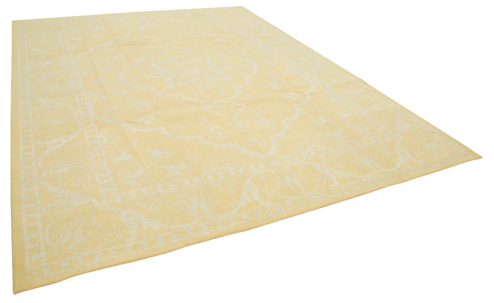 9 x 12 Yellow Oushak Rug - 5245