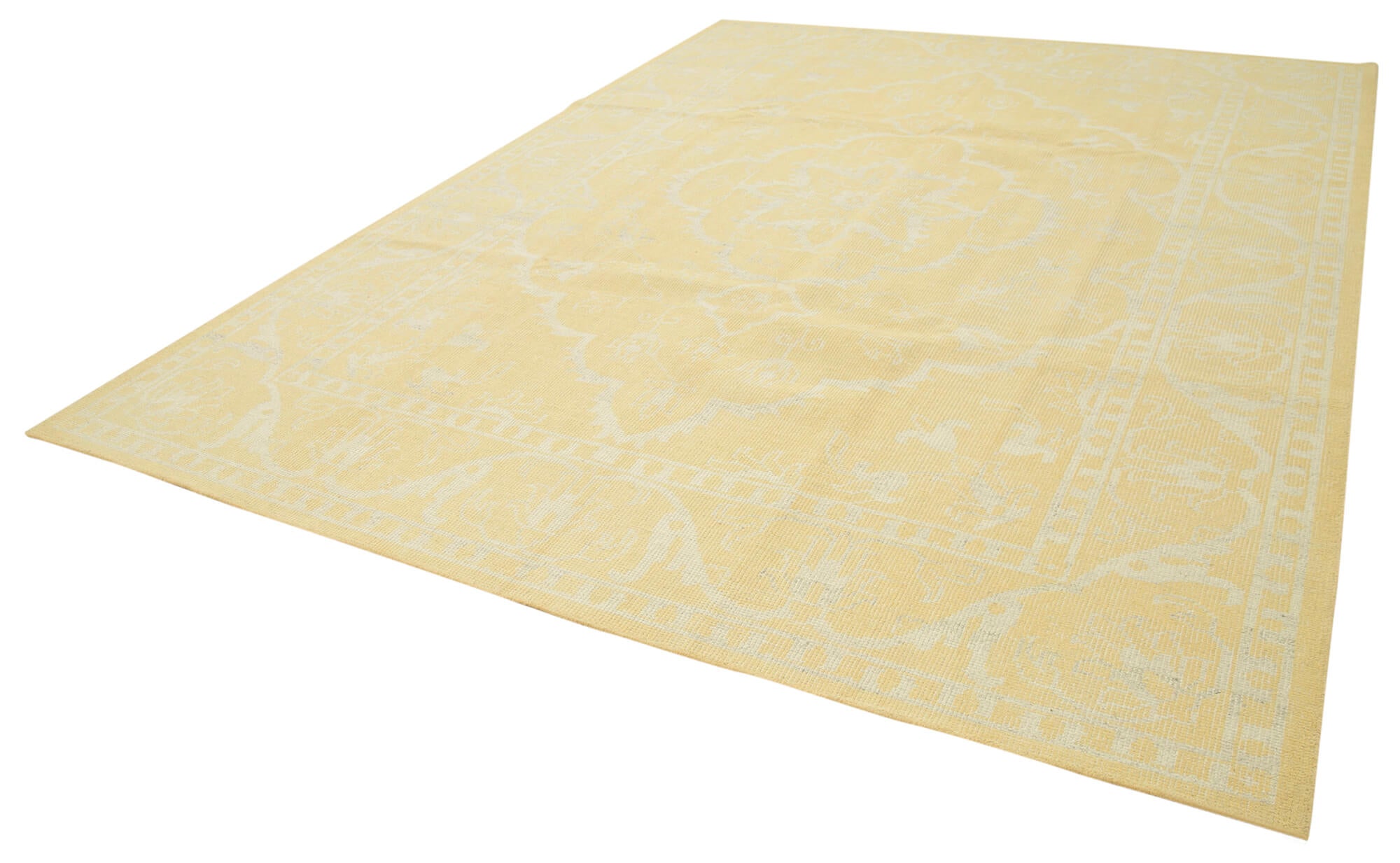 9 x 12 Yellow Oushak Rug - 5245