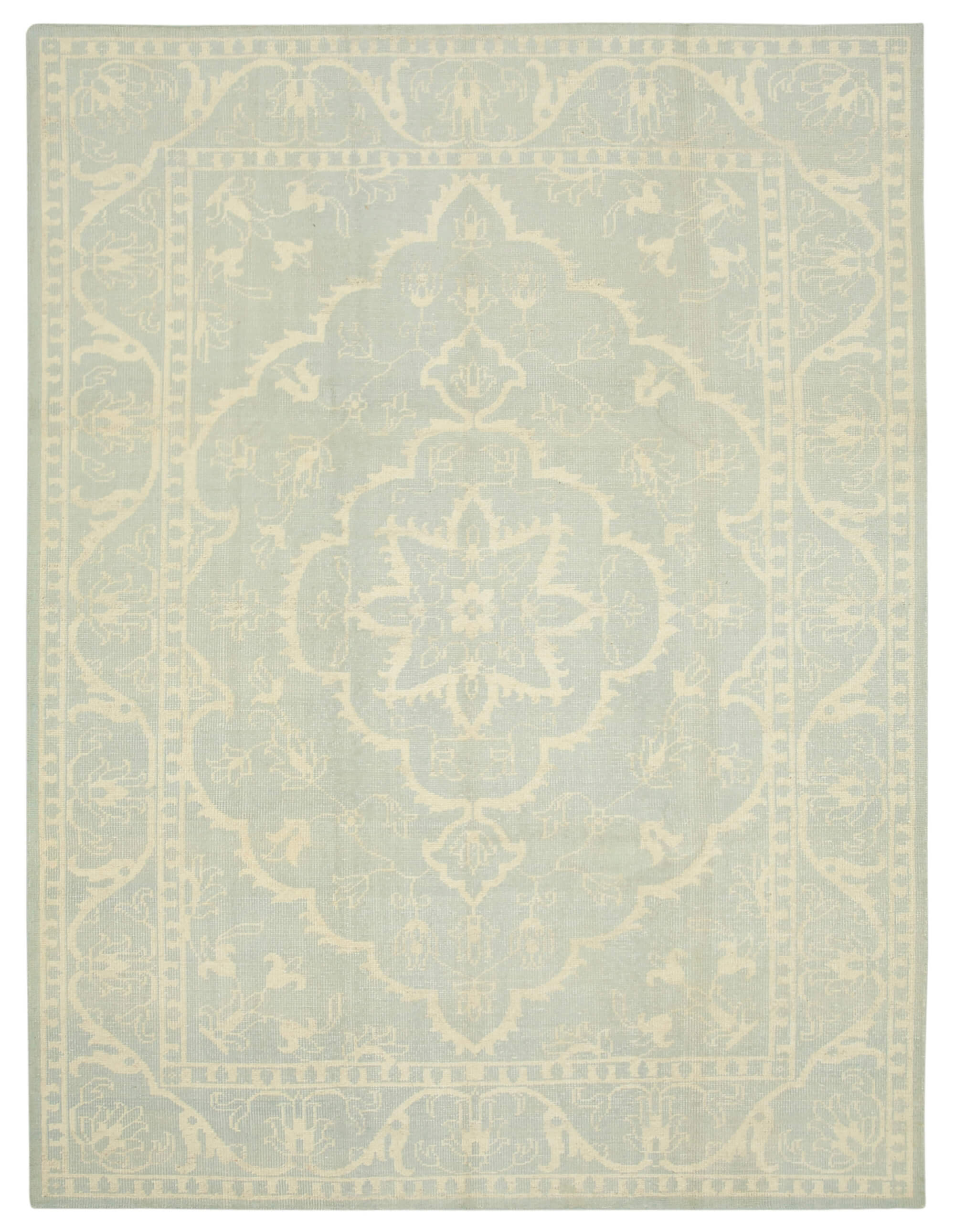 9 x 12 Beige Oushak Rug - 5247