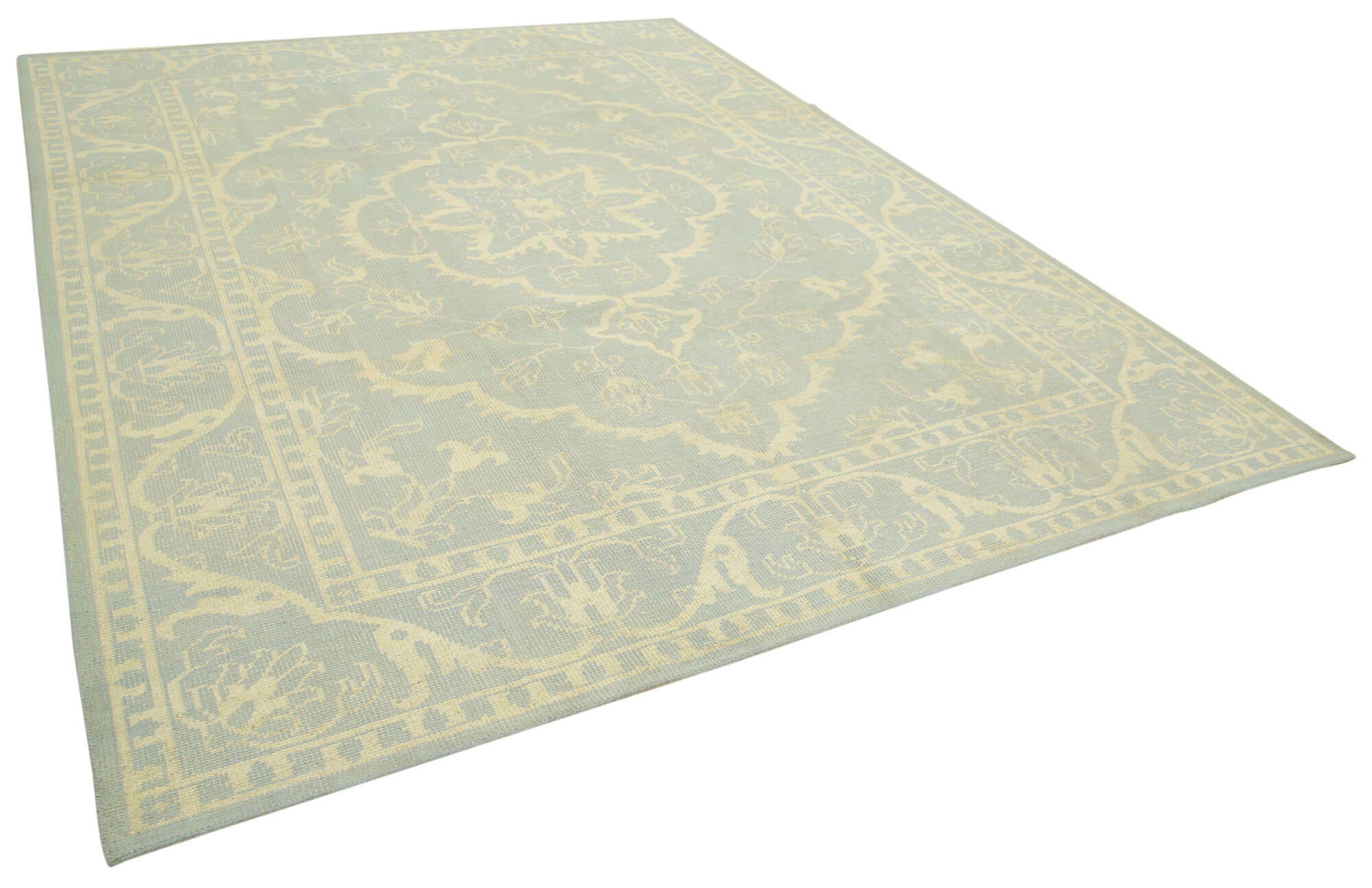 9 x 12 Beige Oushak Rug - 5247