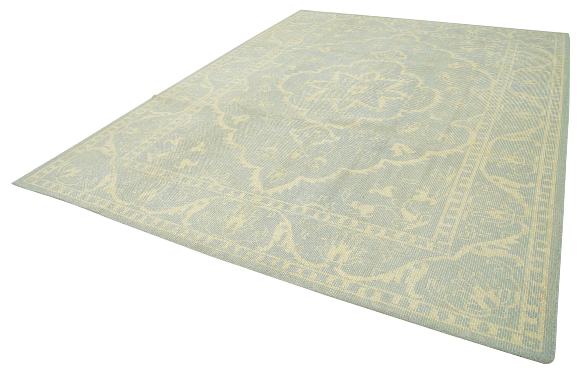 9 x 12 Beige Oushak Rug - 5247