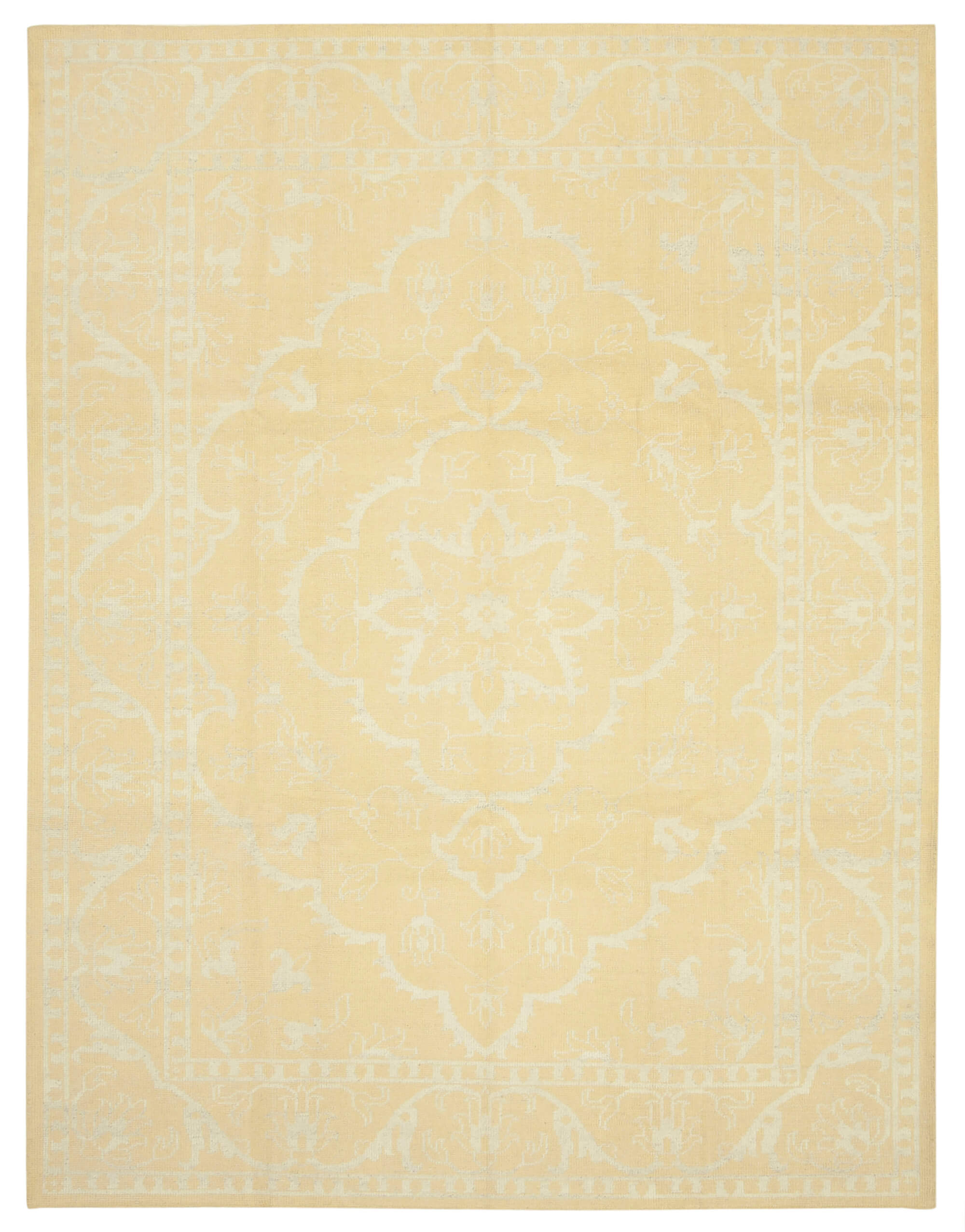 9 x 12 Yellow Oushak Rug - 5248