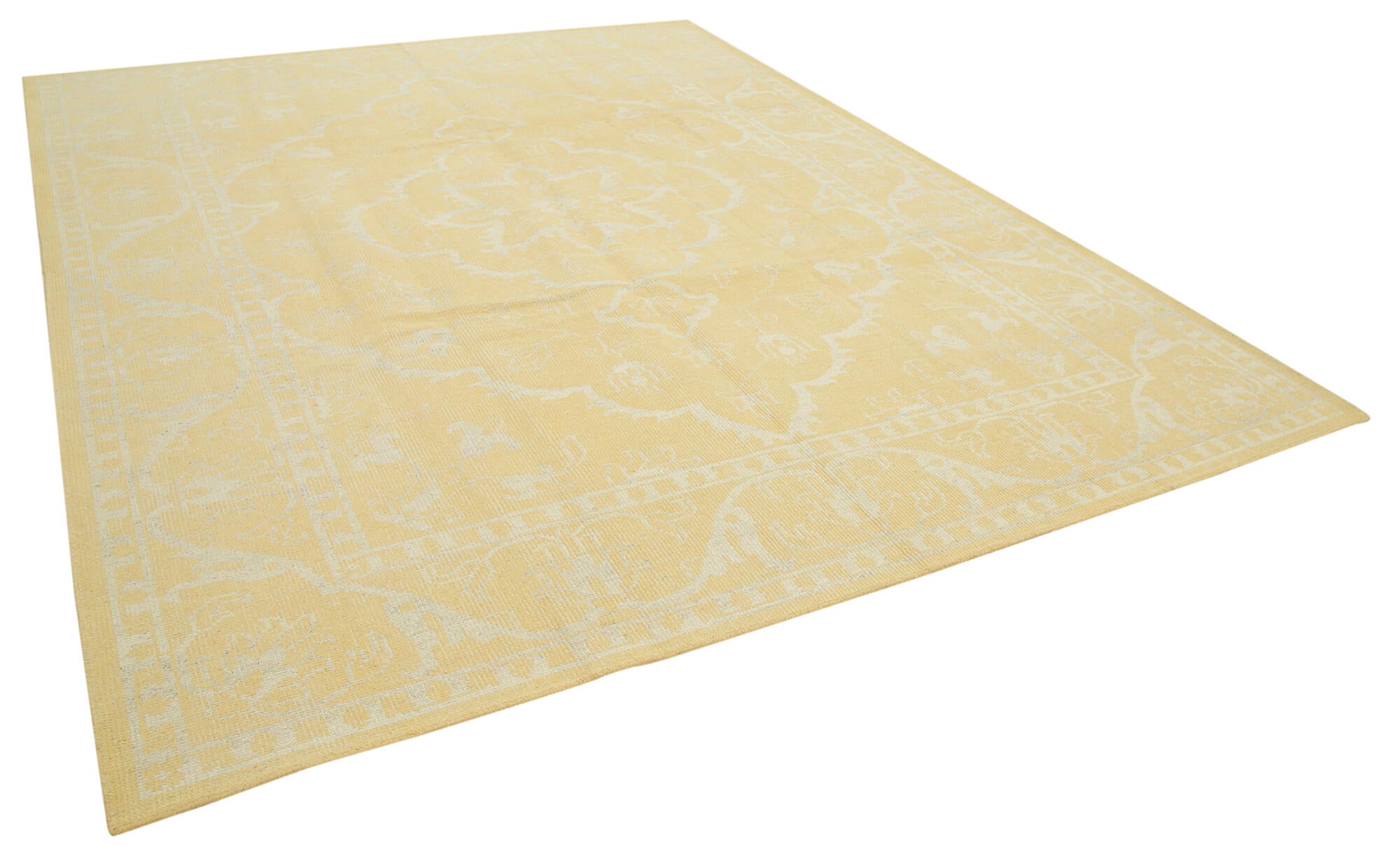 9 x 12 Yellow Oushak Rug - 5248