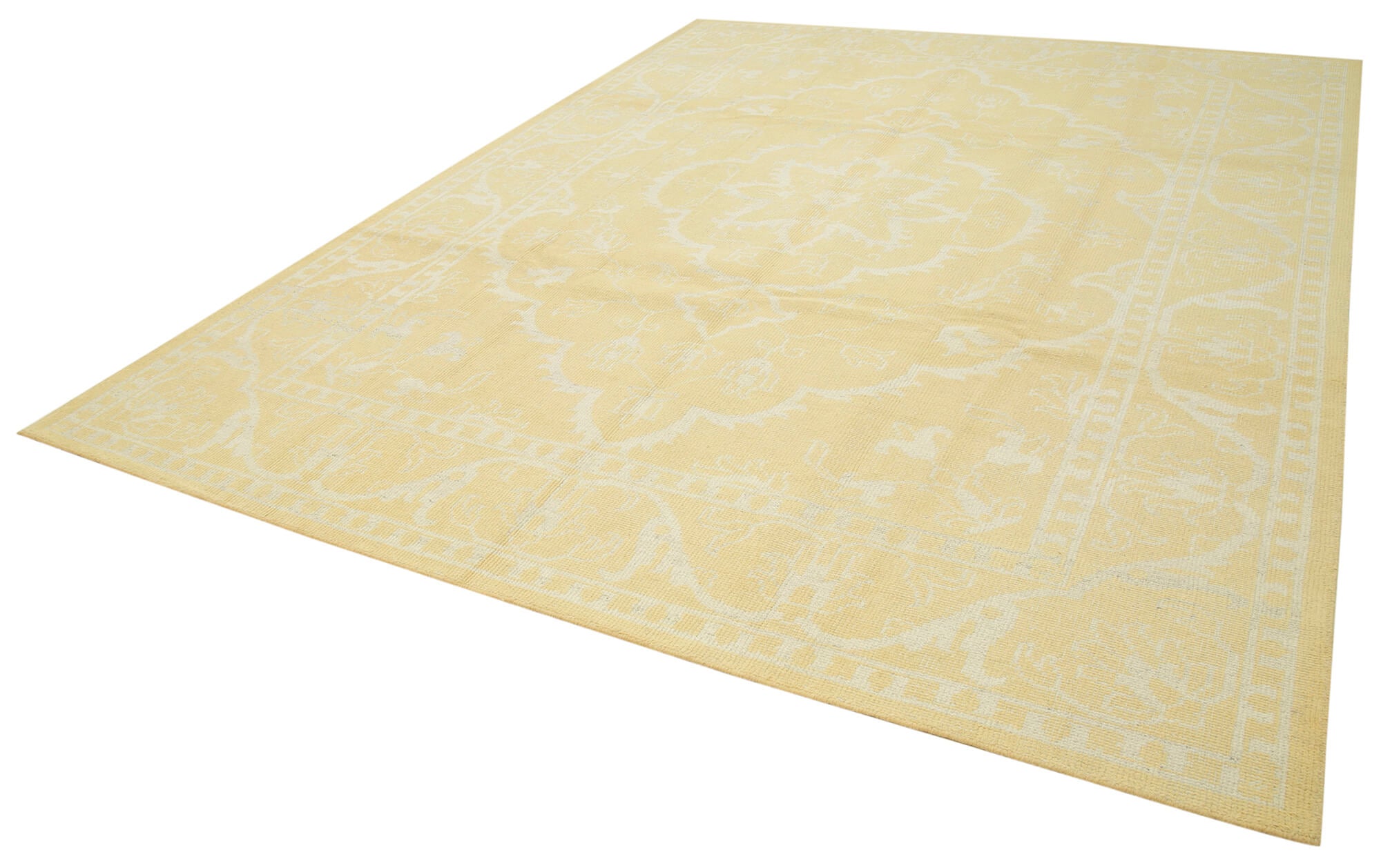 9 x 12 Yellow Oushak Rug - 5248