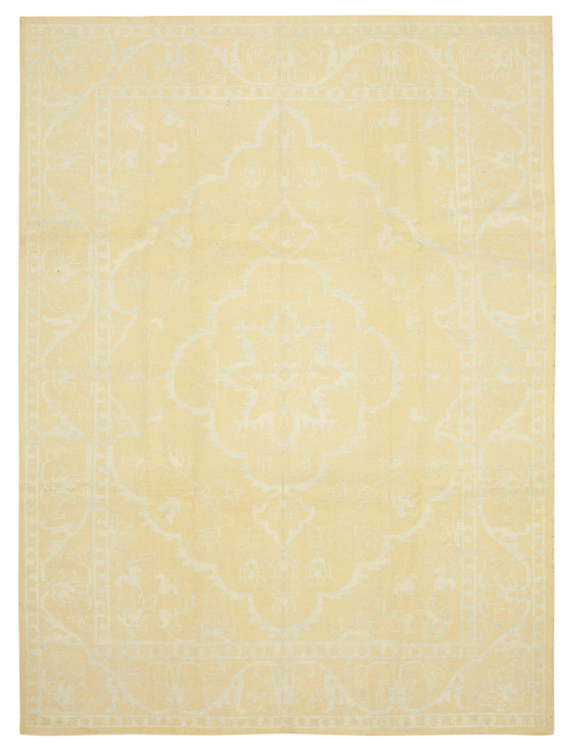 9 x 12 Yellow Oushak Rug - 5250