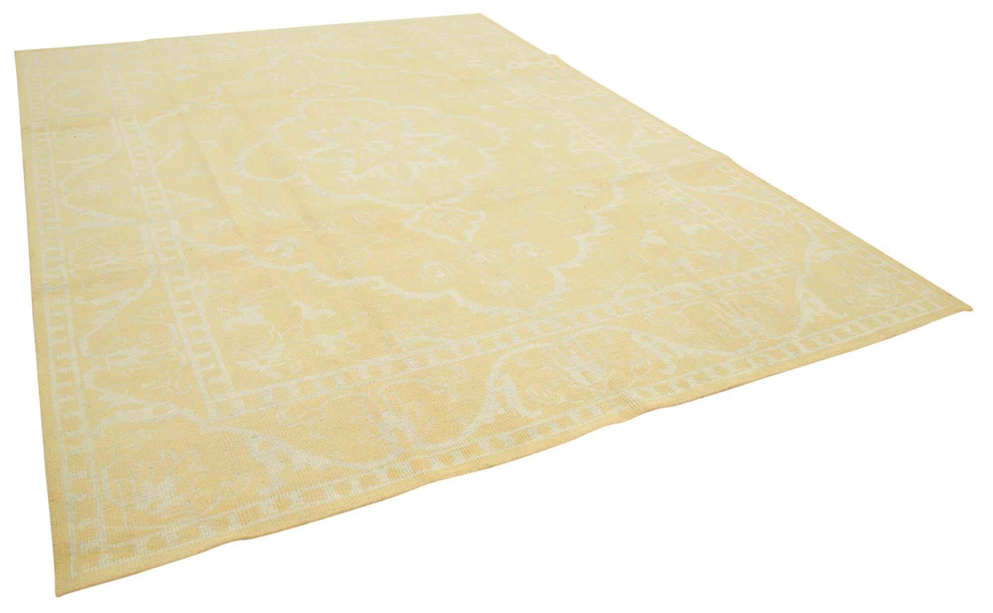 9 x 12 Yellow Oushak Rug - 5250