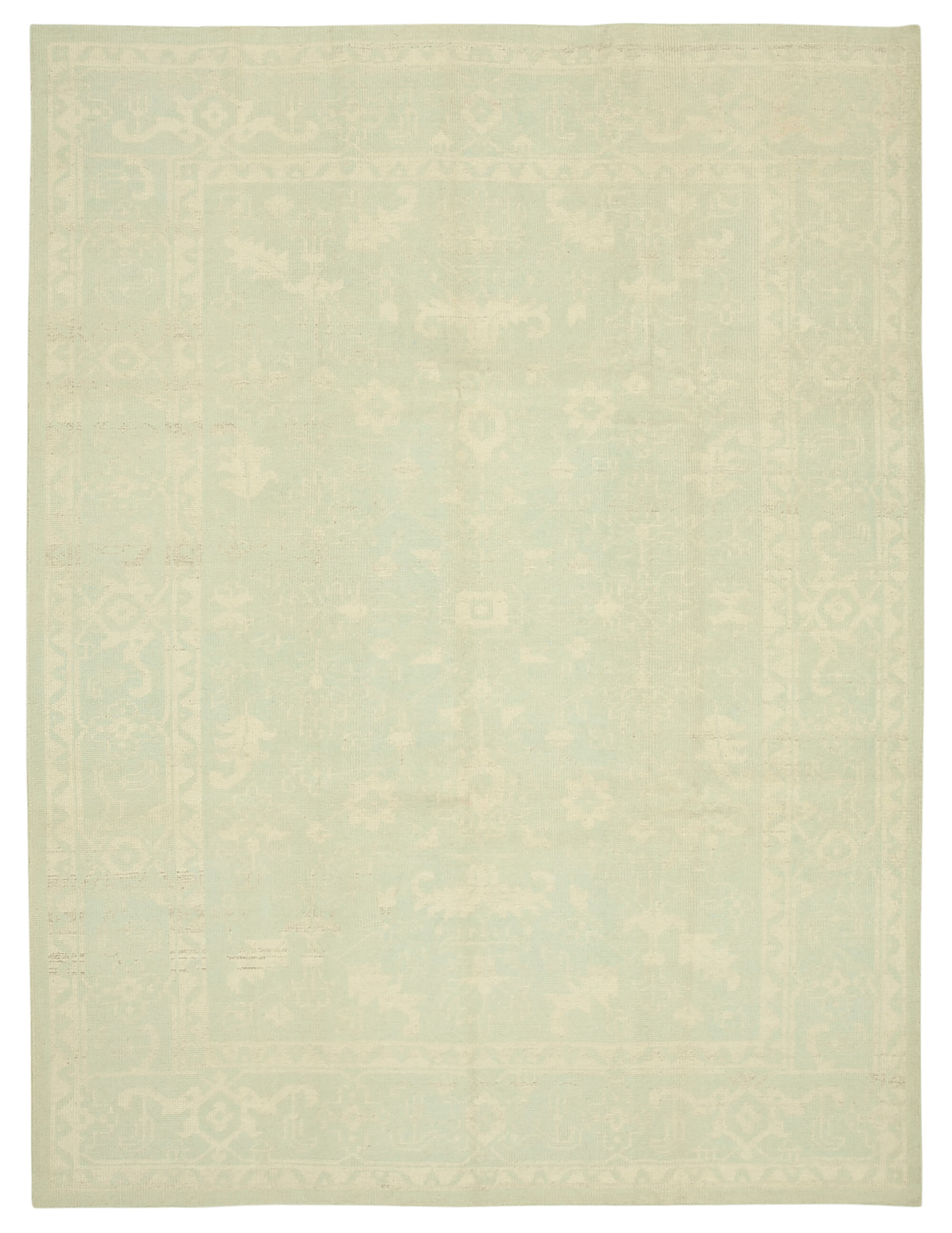 9 x 12 Beige Oushak Rug - 5251